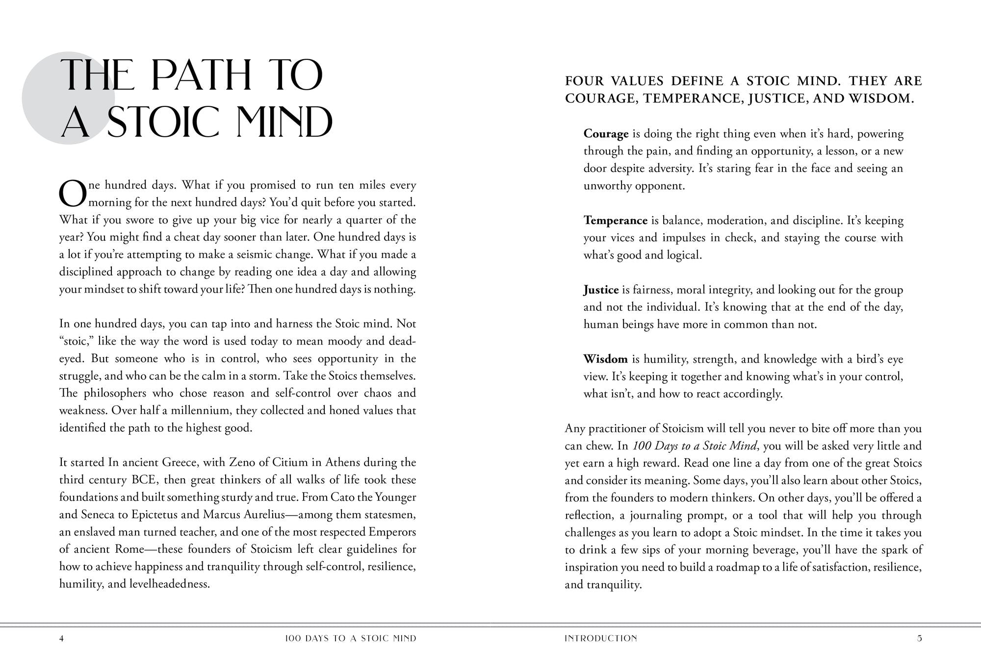 100 Days to a Stoic Mind: A Roadmap to Resilience and Finding Peace in Discipline