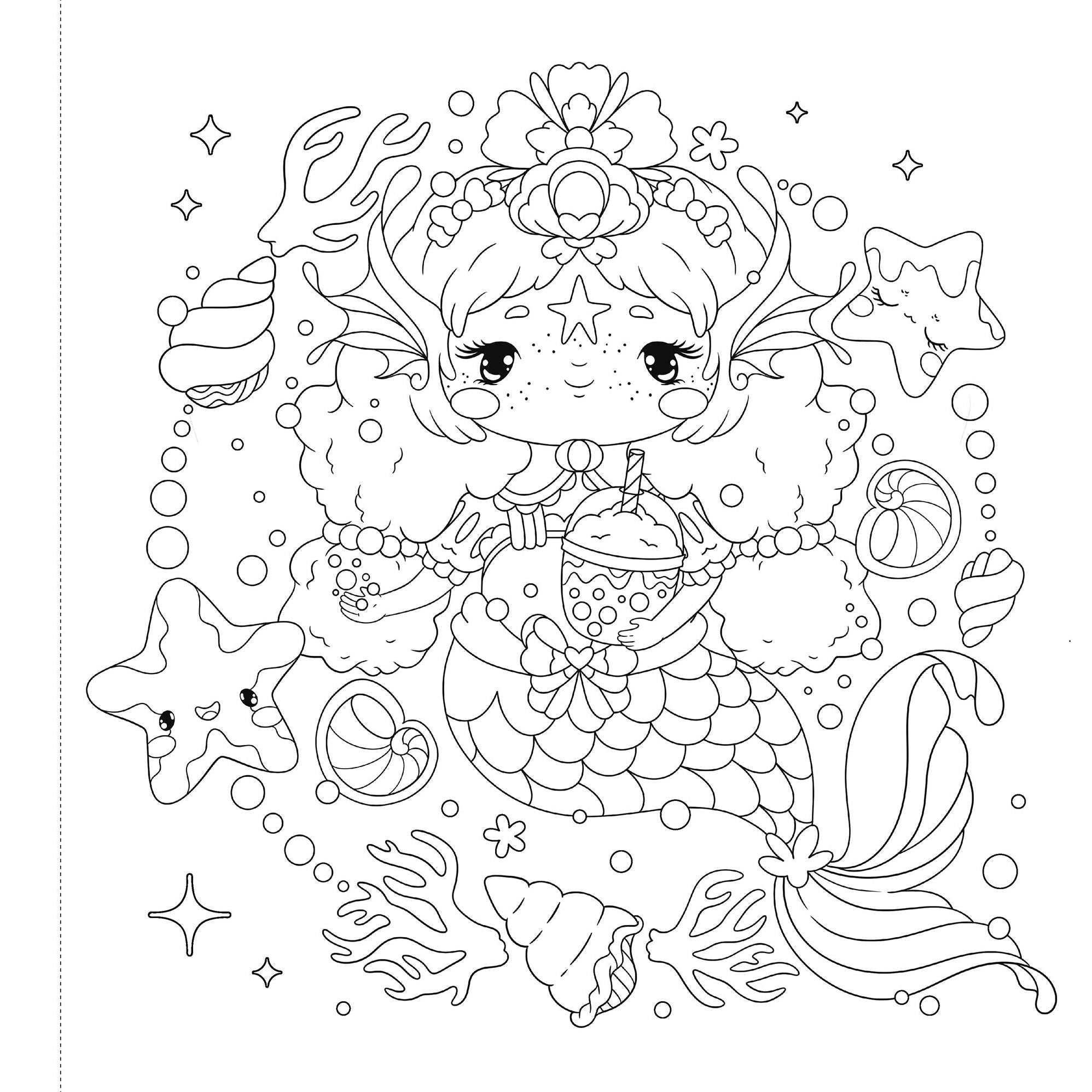 Manga Sparkle: Mermaid City: A Shimmery Manga & Anime Style Coloring Book