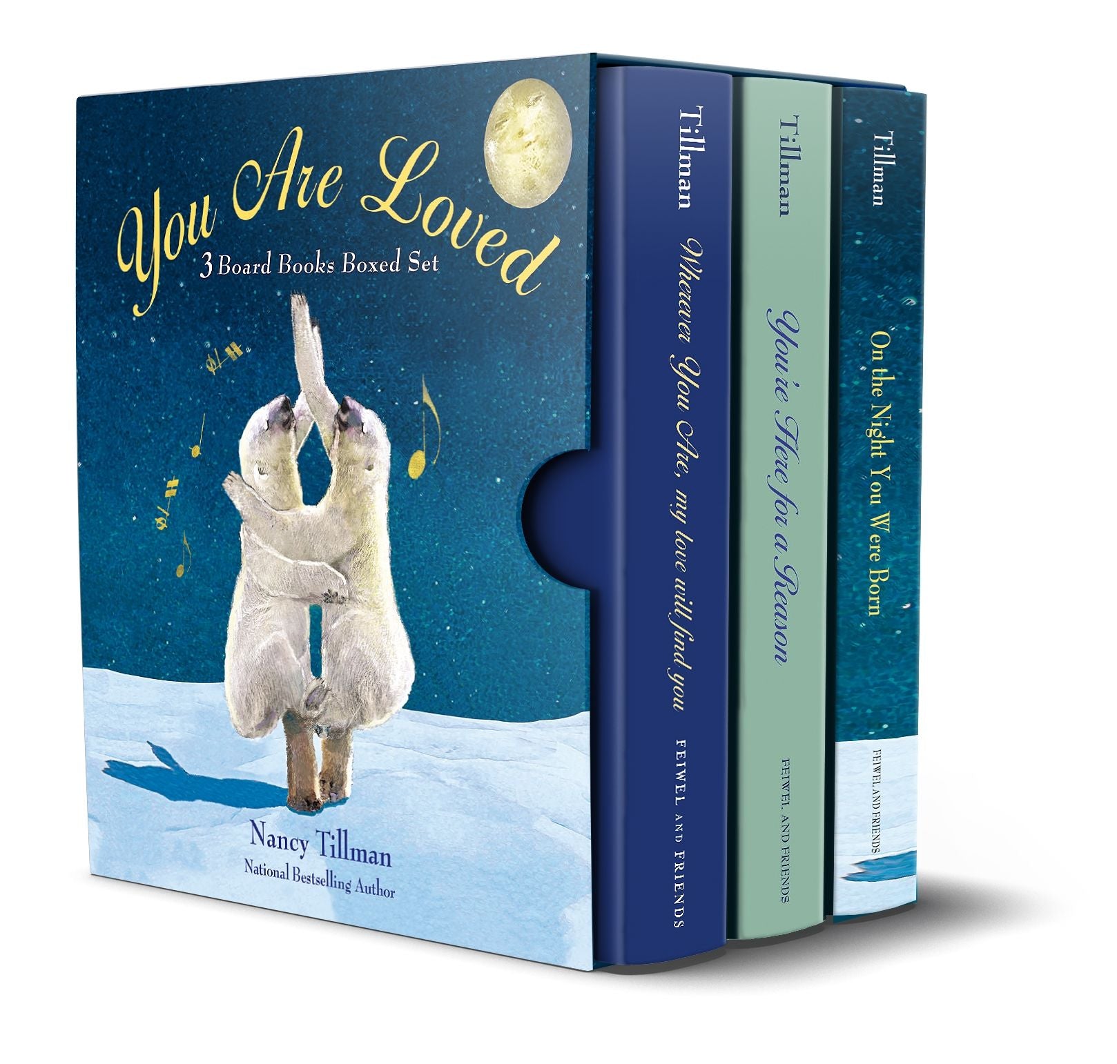 You Are Loved: Nancy Tillman 3 Board Books Boxed Set: On the Night You Were Born, You're Here for a Reason, and Wherever You Are My Love Will Find You