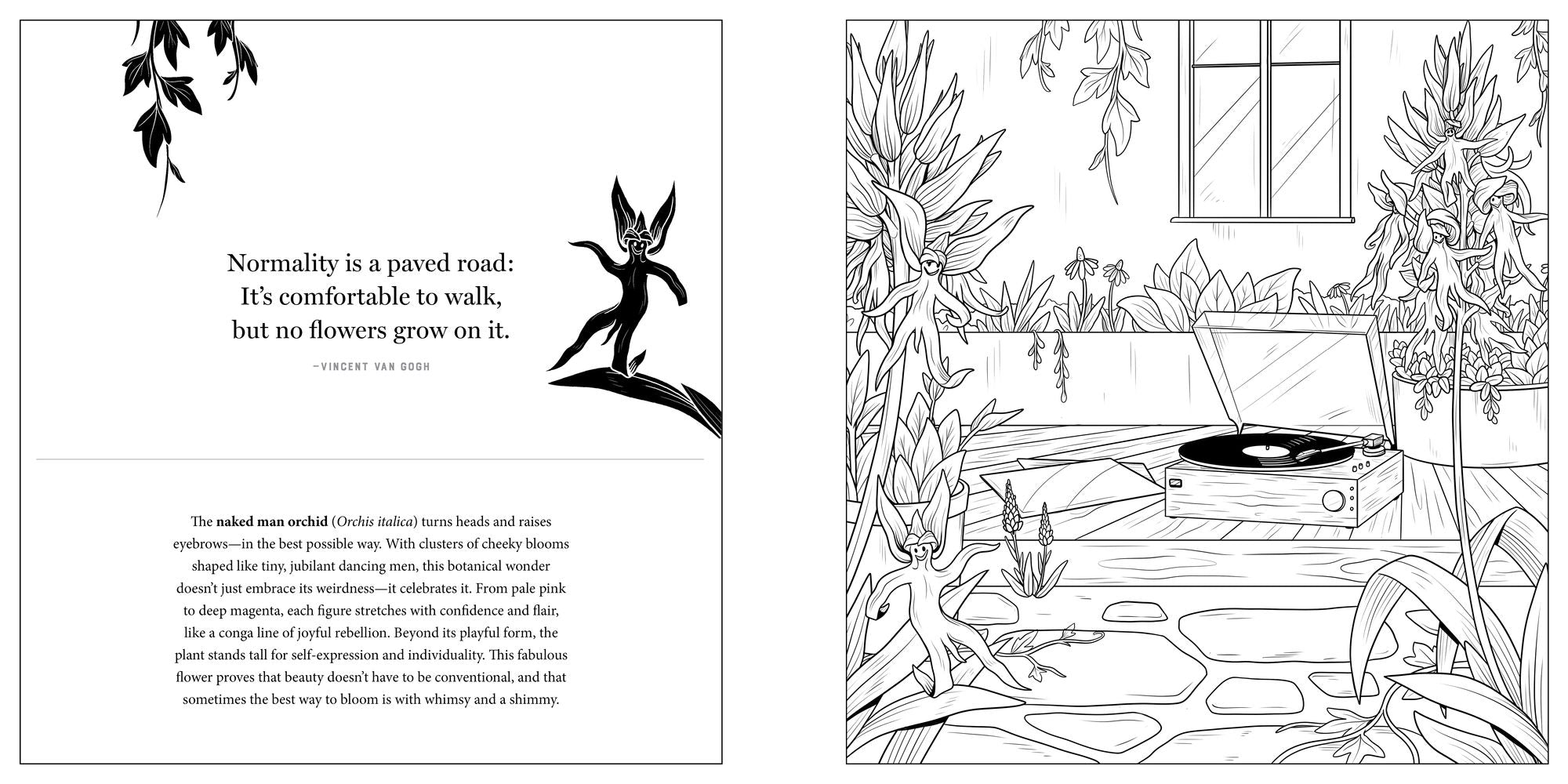 Floriographic: Freaky and Fascinating: An Artist's Coloring Book of Strange Blooms and Botanical Legends