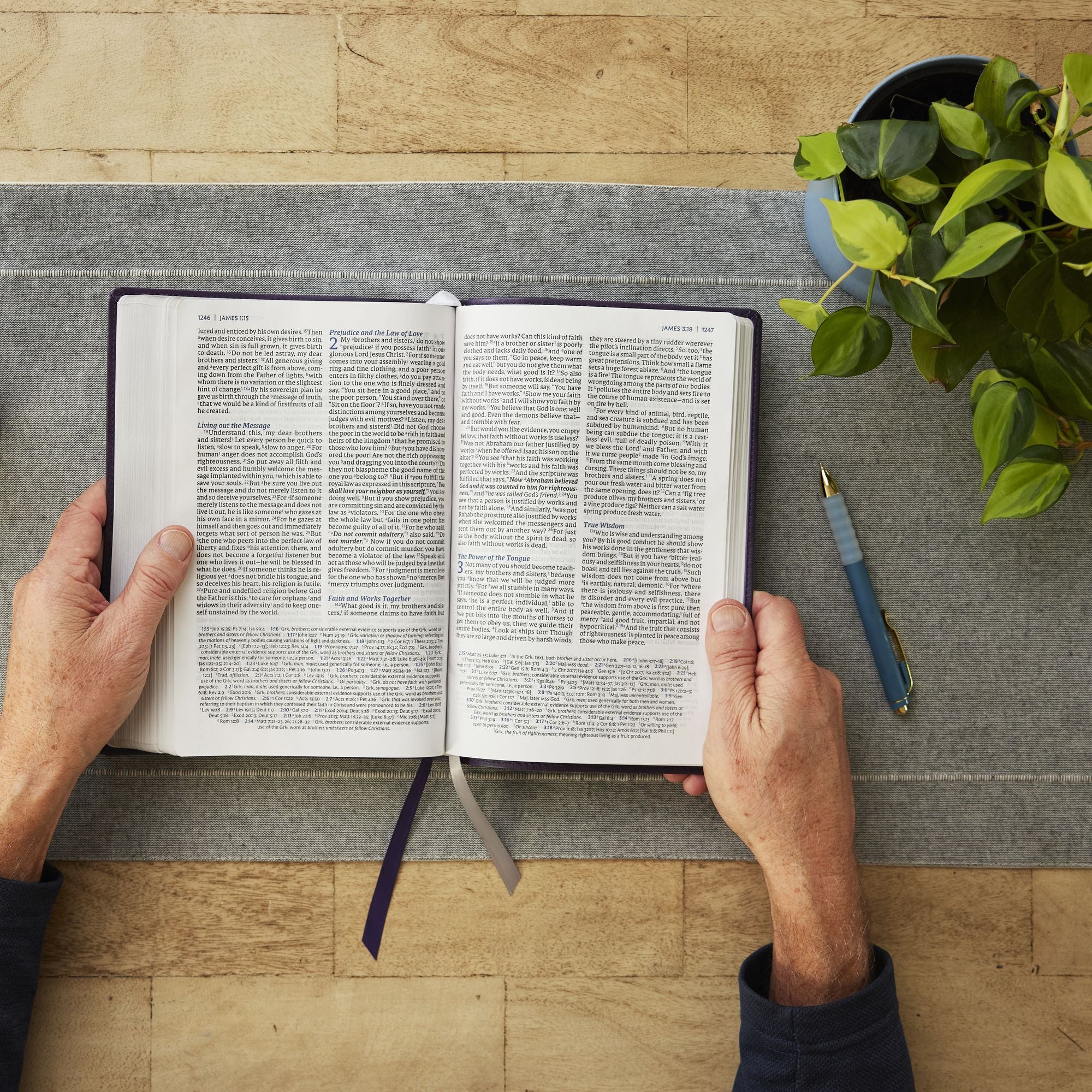 NET Bible, Large Print Thinline with Cross References, Hardcover, Comfort Print