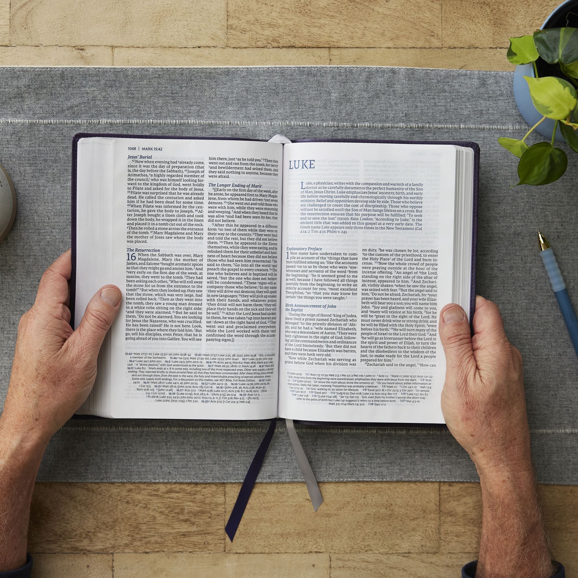 NET Bible, Large Print Thinline with Cross References, Hardcover, Comfort Print