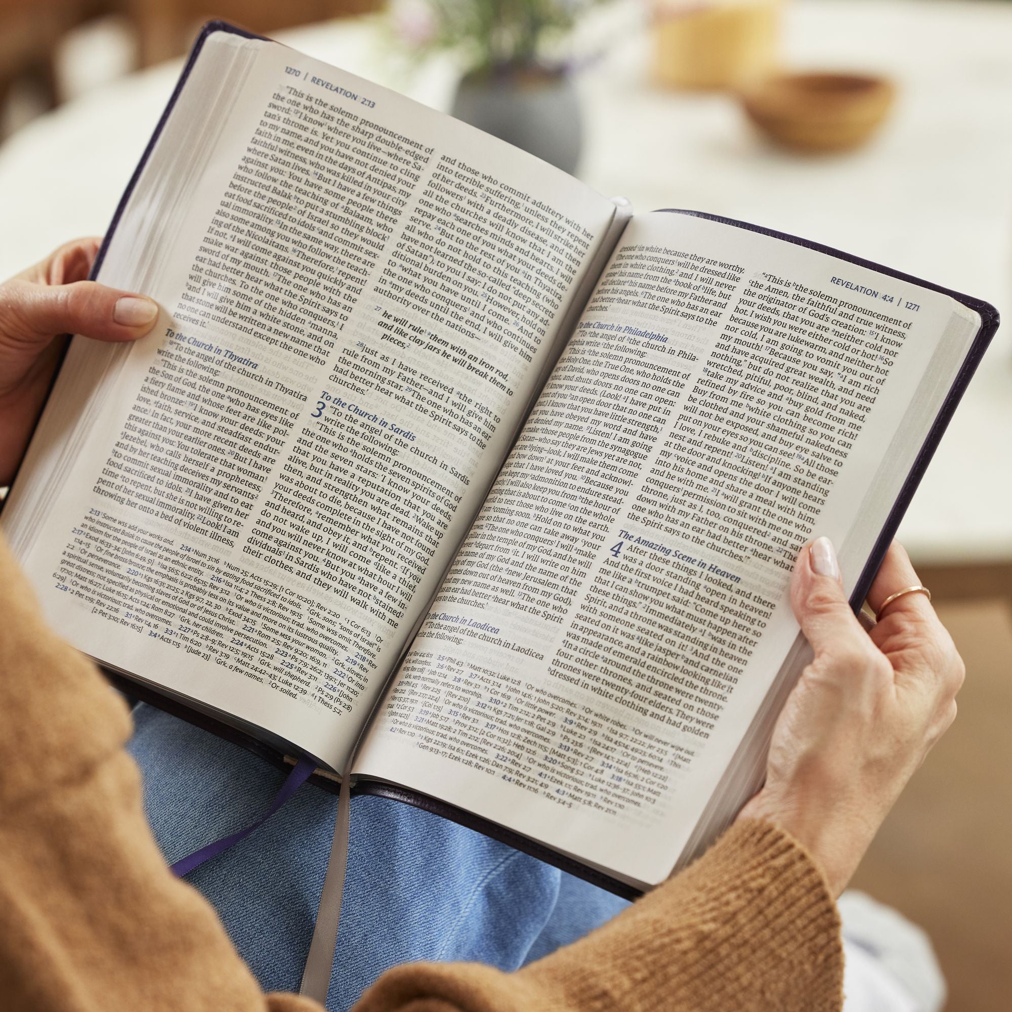 NET Bible, Large Print Thinline with Cross References, Hardcover, Comfort Print