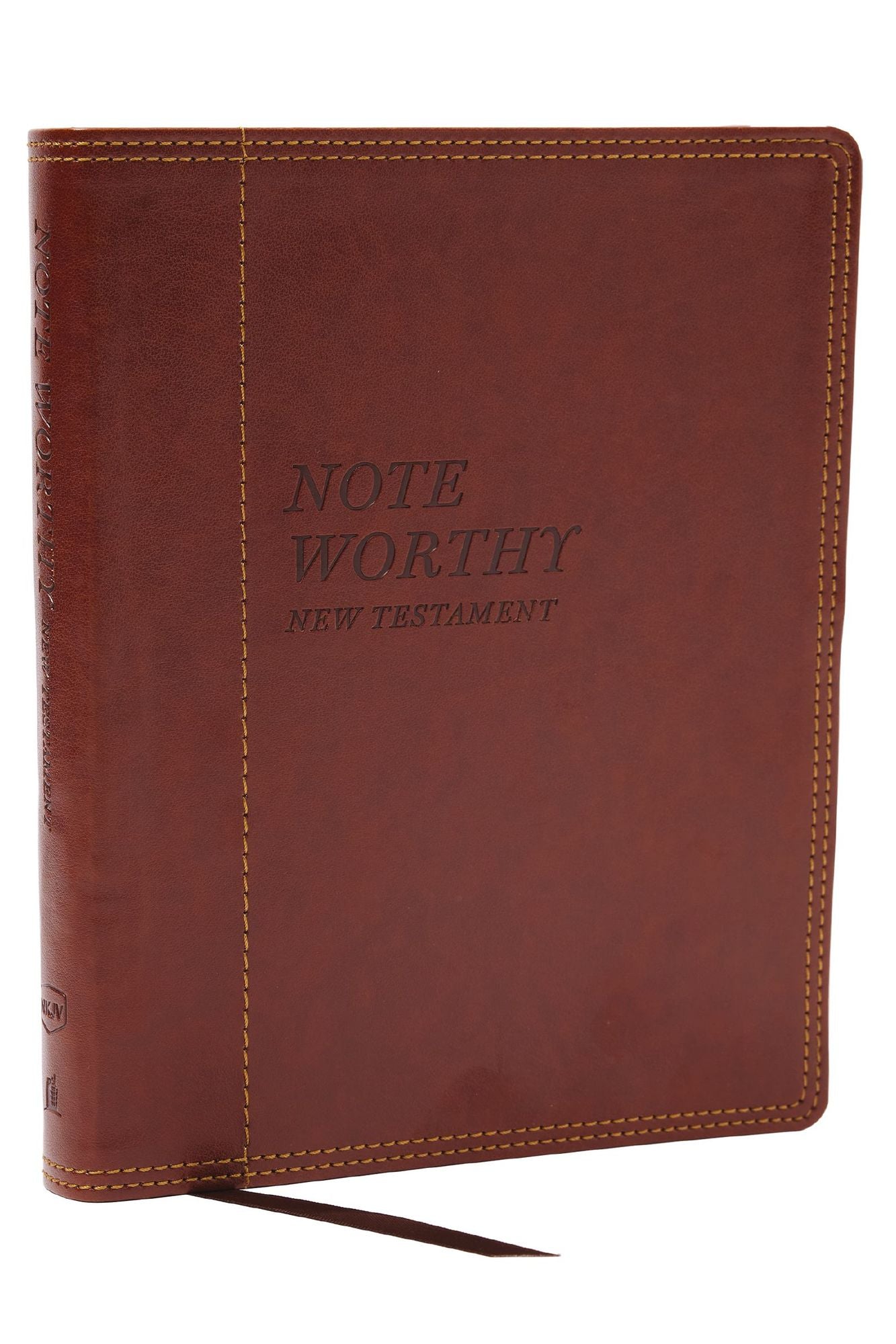 NoteWorthy New Testament: Read and Journal Through the New Testament in a Year (NKJV, Brown Leathersoft, Comfort Print)