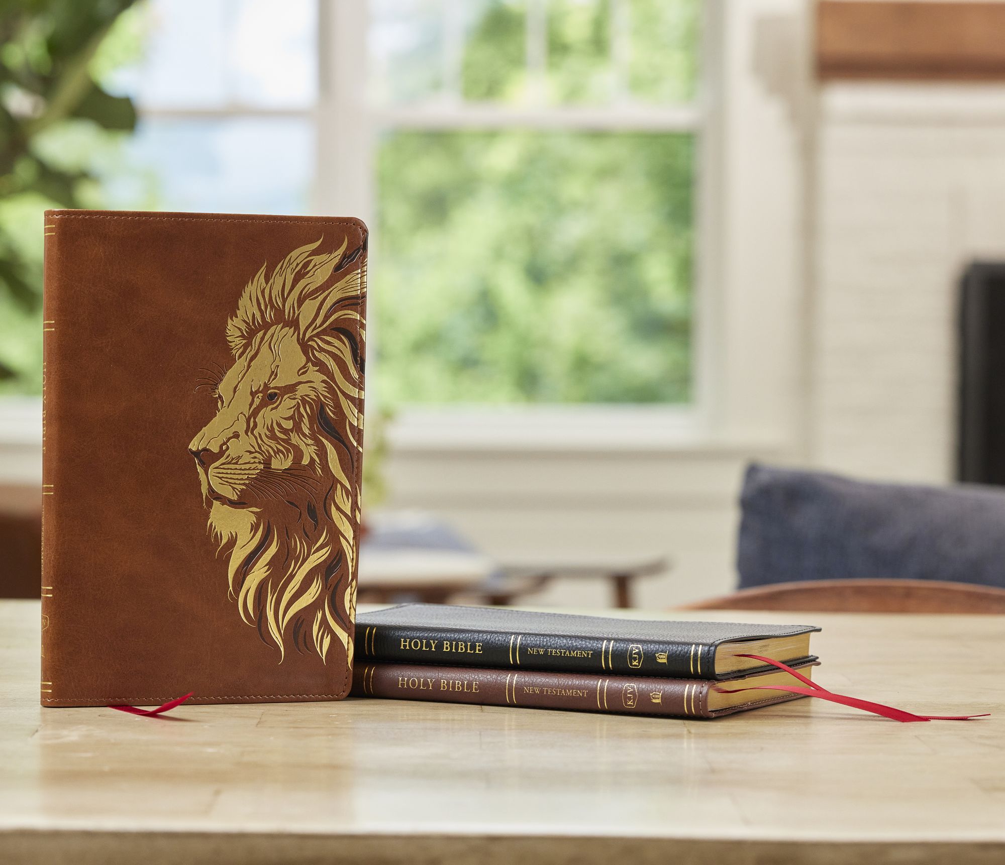 KJV, Personal Size New Testament, Tan Leathersoft, Red Letter, Comfort Print