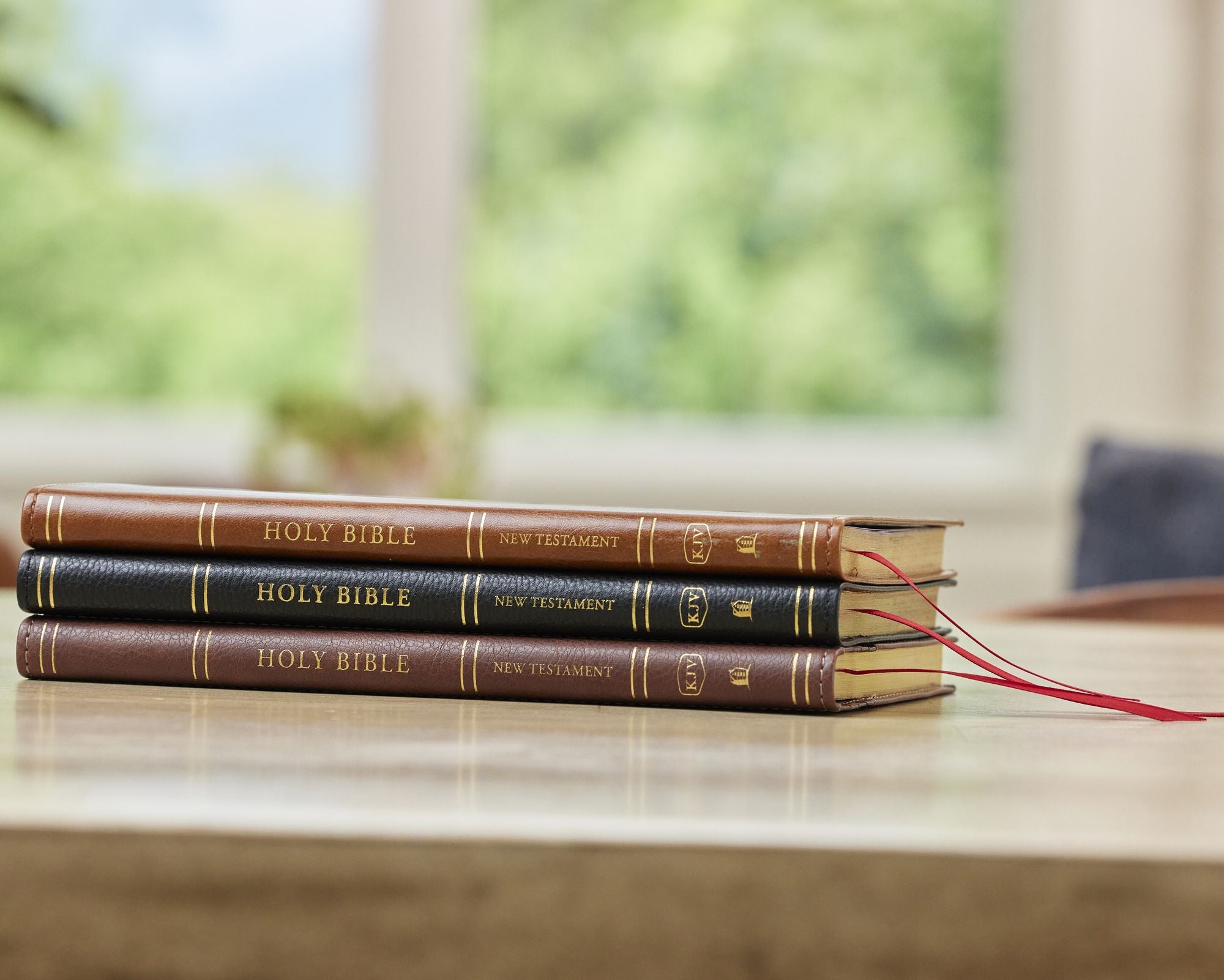 KJV, Personal Size New Testament, Tan Leathersoft, Red Letter, Comfort Print