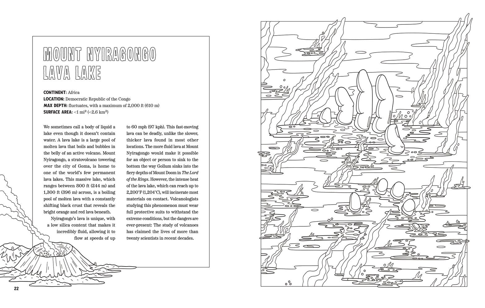 Spooky Lakes Coloring Book: Includes Pull-Out, Oversized Poster to Color!