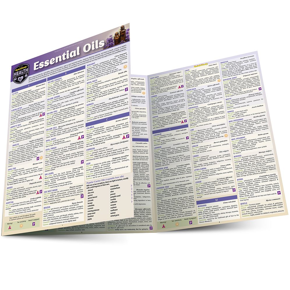 Essential Oils: QuickStudy Laminated Reference Guide