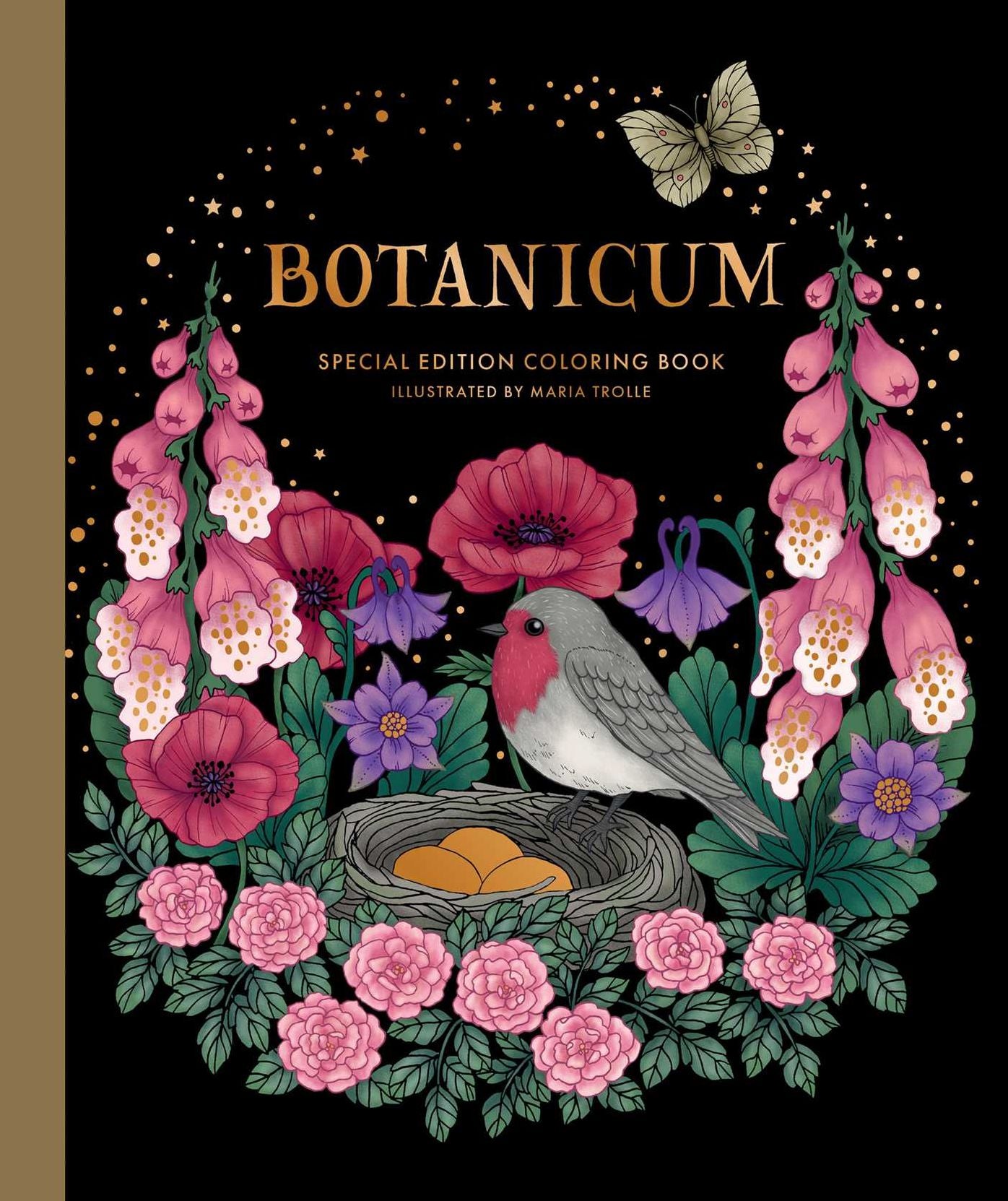 Botanicum Coloring Book: Hardcover adult coloring book featuring thick, high-quality paper