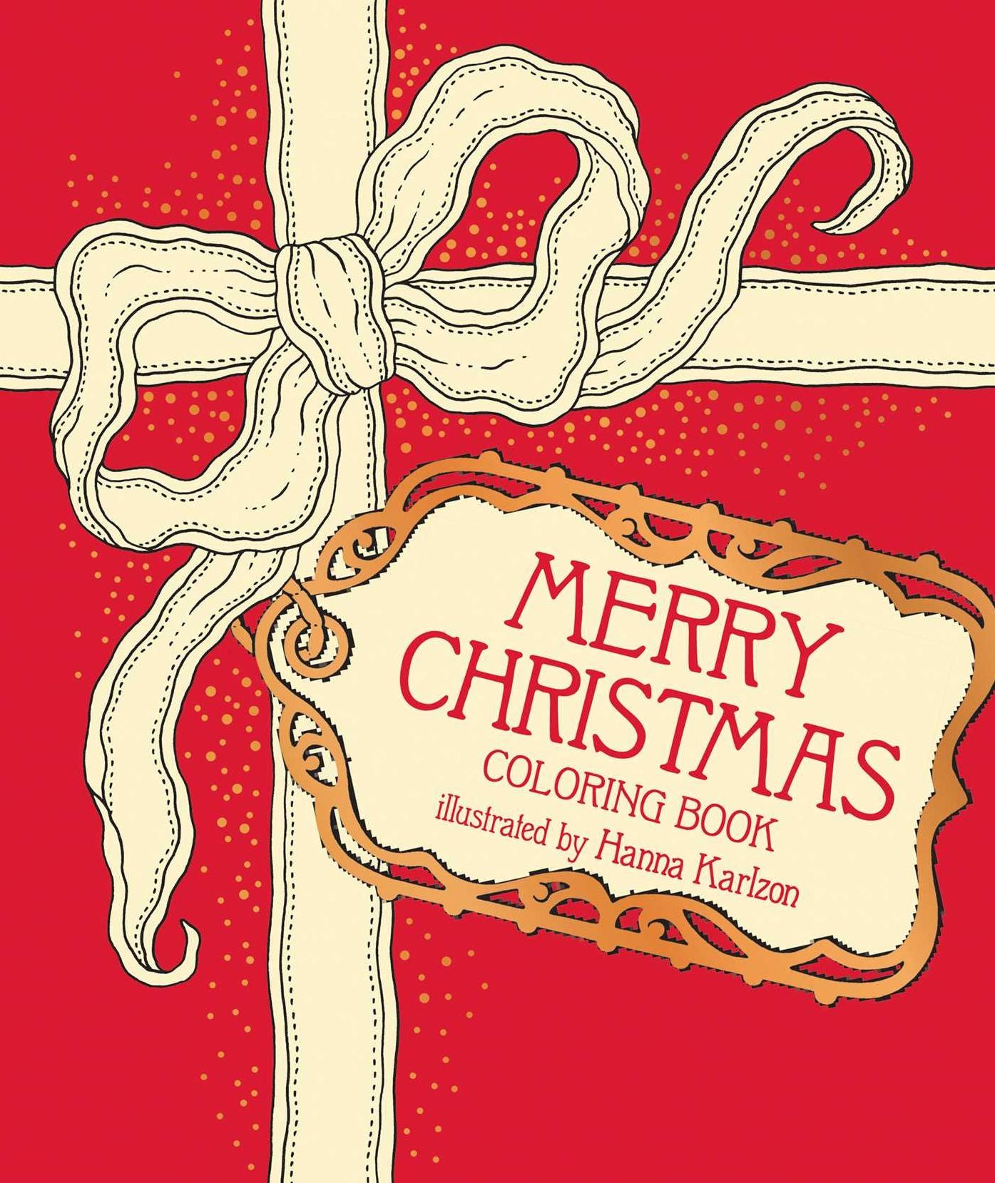 Merry Christmas Coloring Book: Hardcover adult coloring book featuring thick, high-quality paper