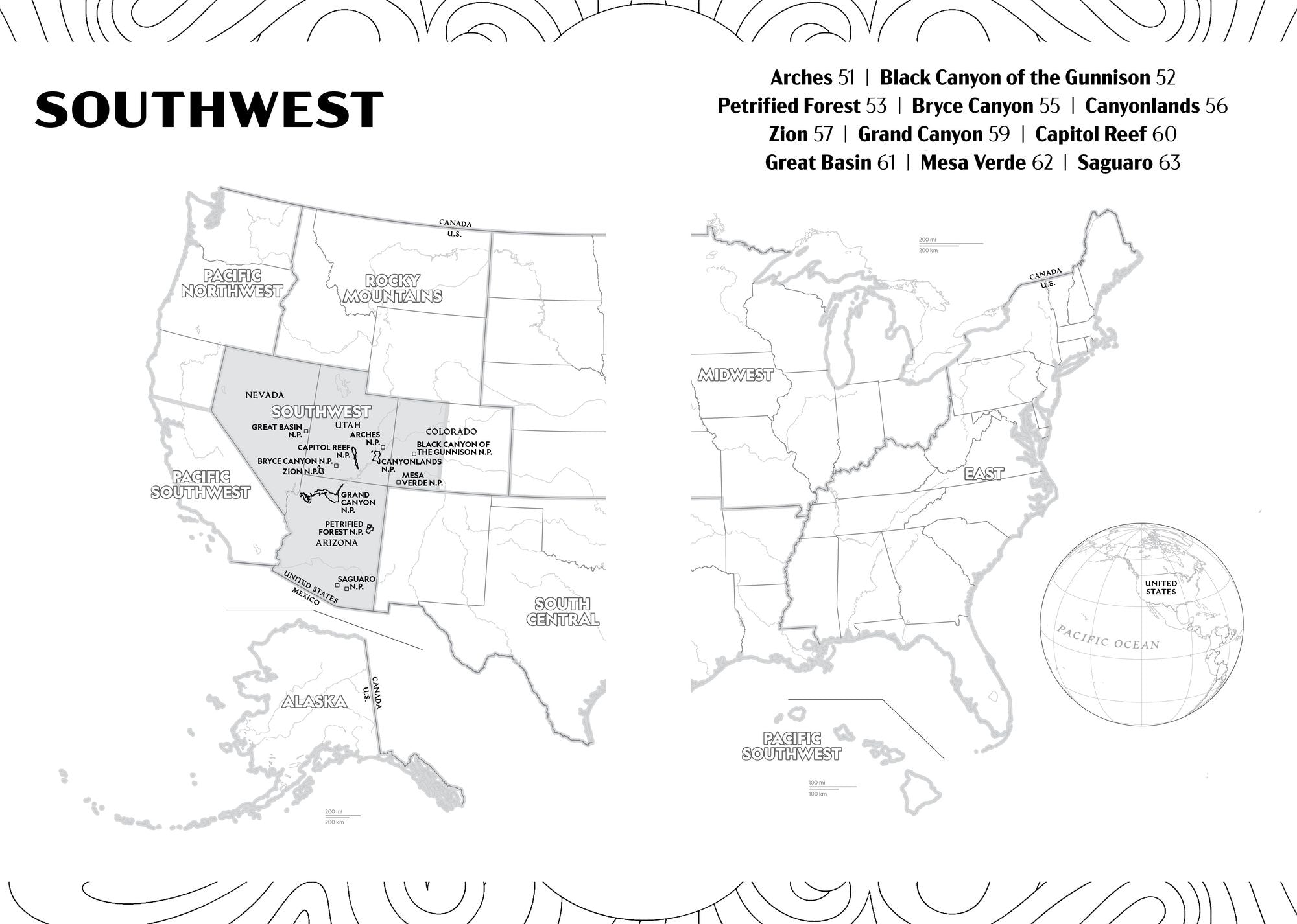 The National Parks: A Coloring Book