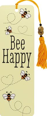 Bee Happy Beaded Bookmark