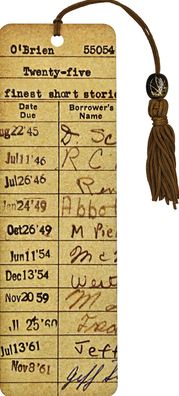 Beaded Bookmark Vintage Library Card