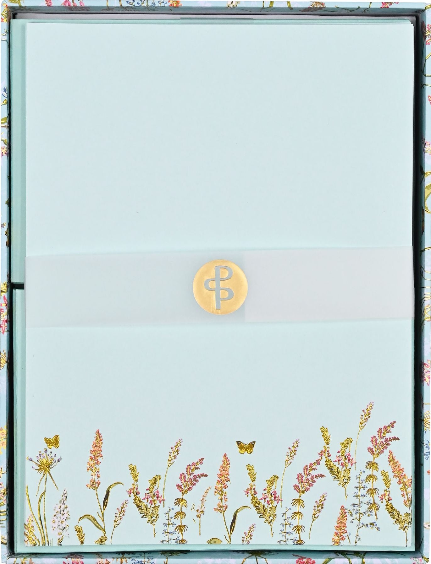 Blooms and Butterflies Stationery Set
