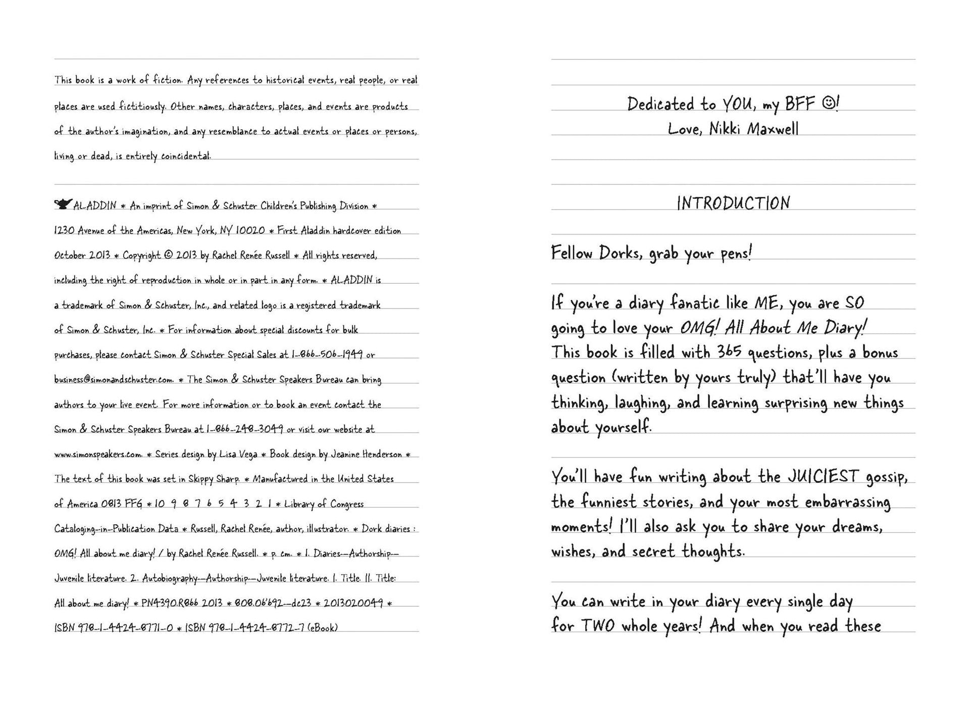 Dork Diaries OMG!: All About Me Diary!