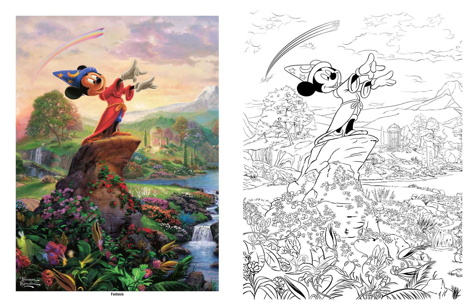 Disney Dreams Collection Thomas Kinkade Studios Coloring Book
