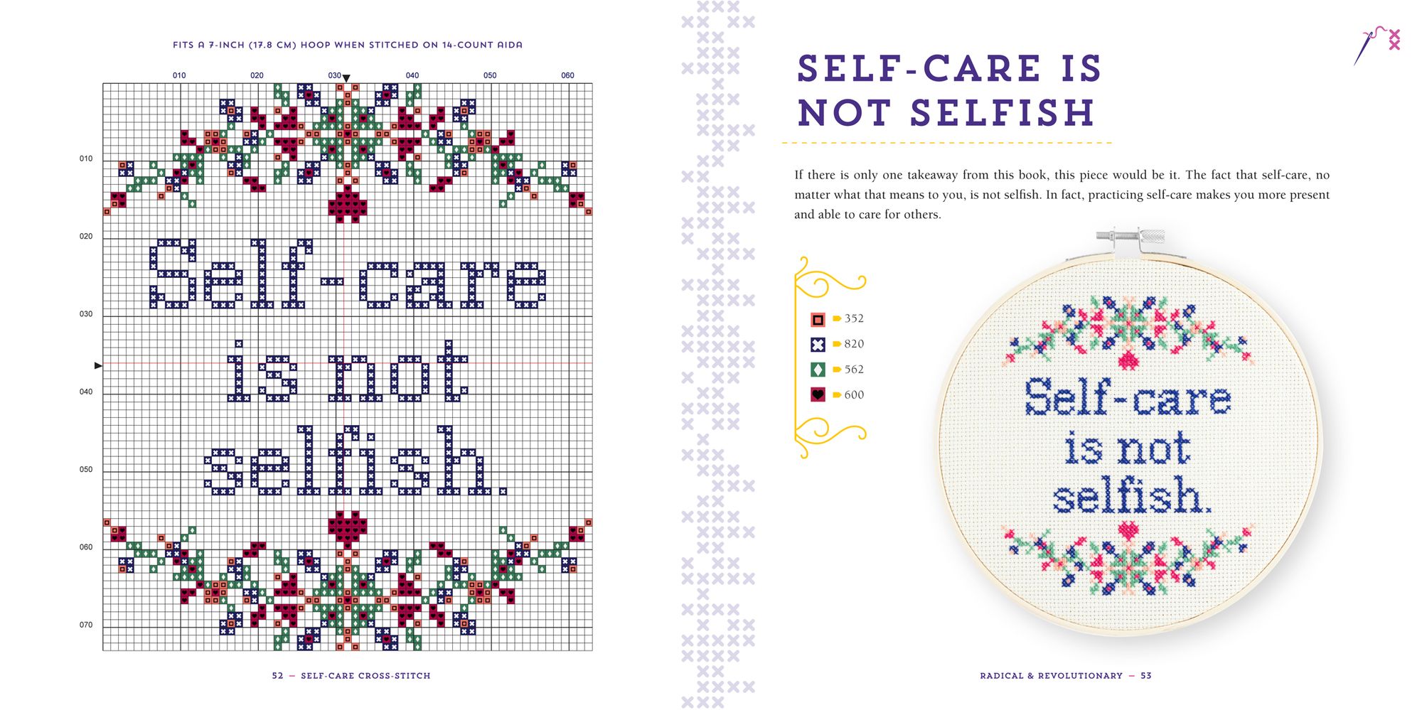 Self-Care Cross-Stitch: 40 Uplifting & Irreverent Patterns