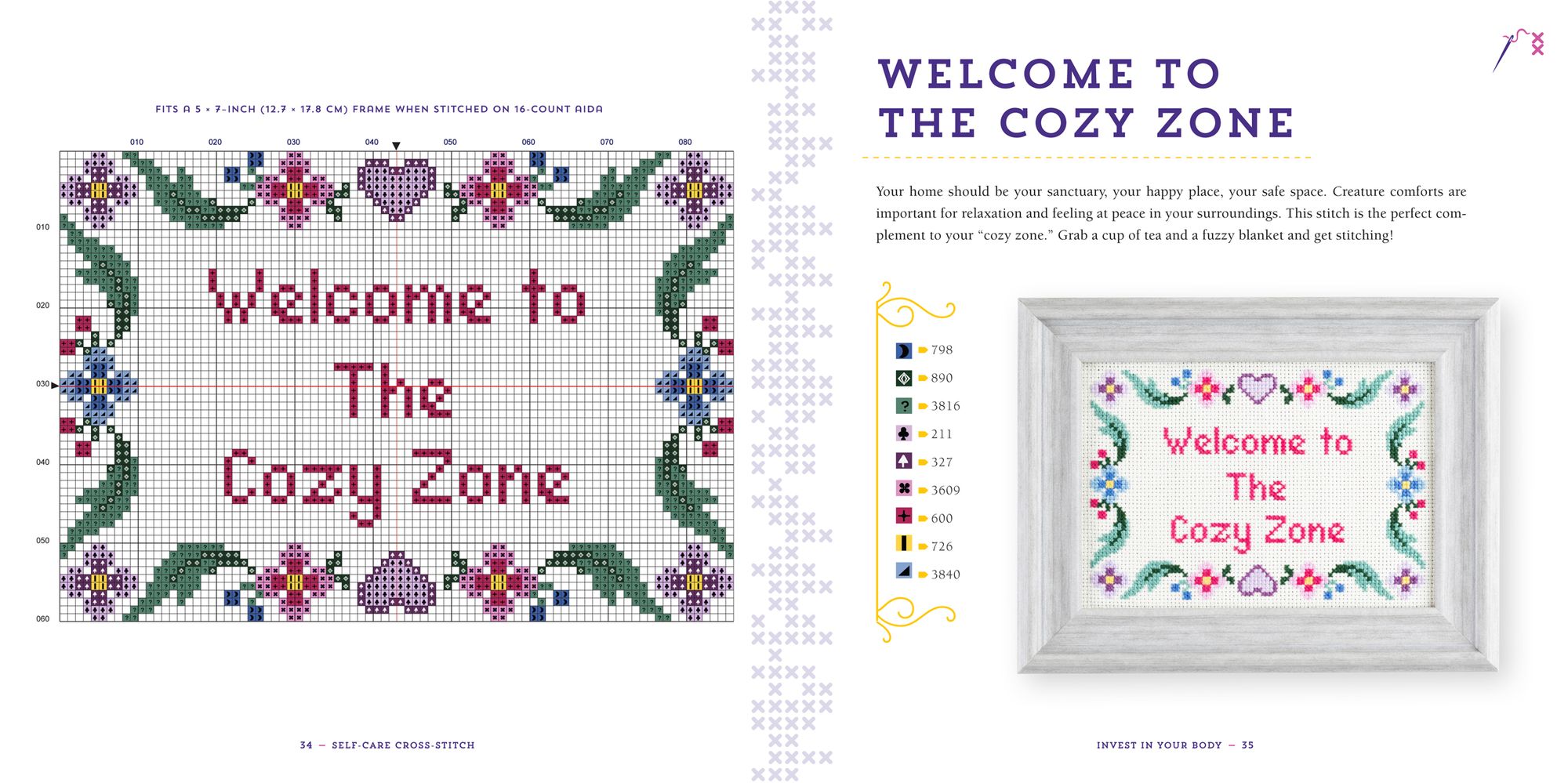 Self-Care Cross-Stitch: 40 Uplifting & Irreverent Patterns