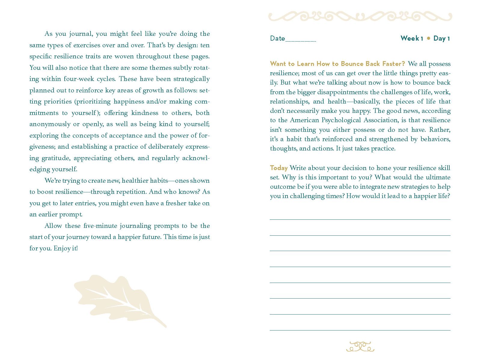 Resiliency Journal: 5 Minutes a Day toward Strength, Balance, and Inspiration