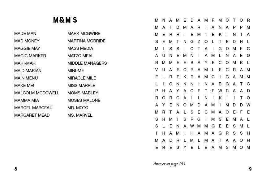 Sip & Solve Mini Word Search Puzzles