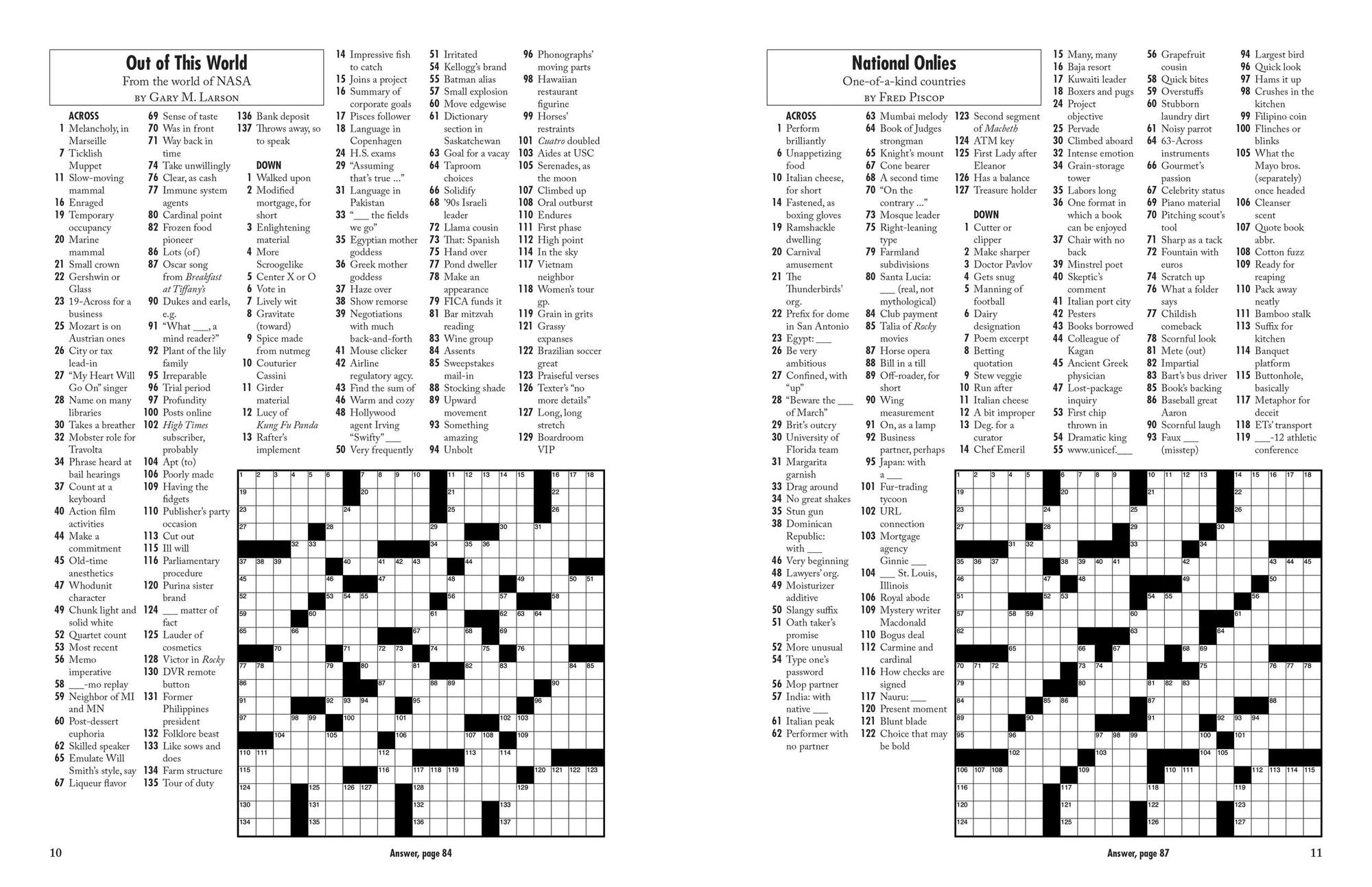 Dreamy Sunday Crosswords