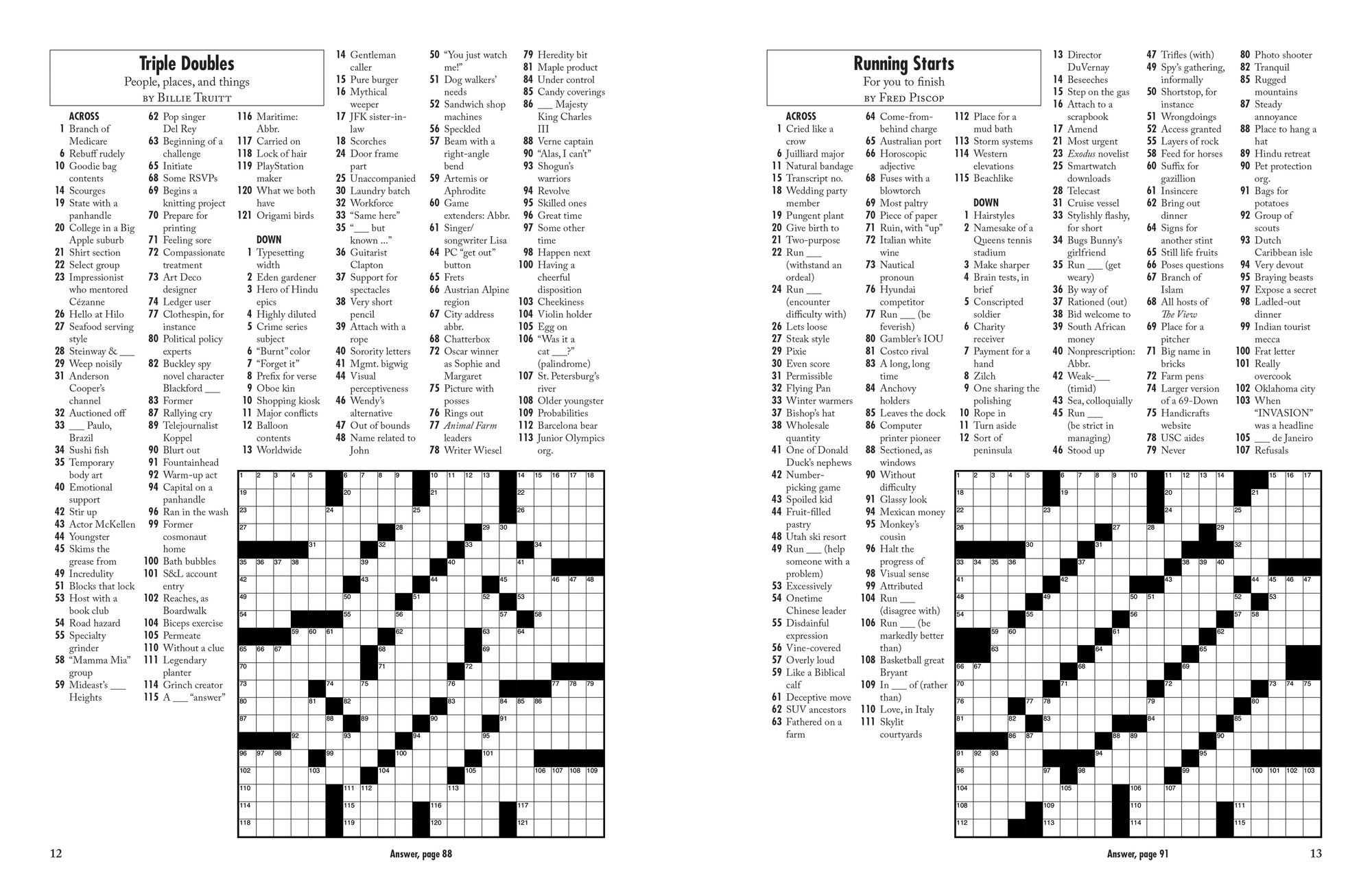 Dreamy Sunday Crosswords