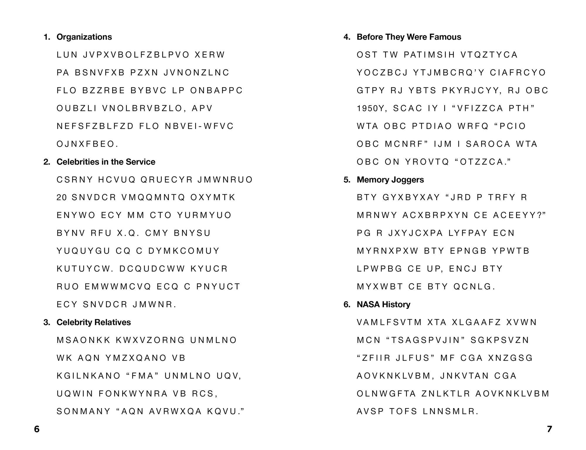 Trivia Cryptograms: When the Code Is Cracked, It Reveals a Fact
