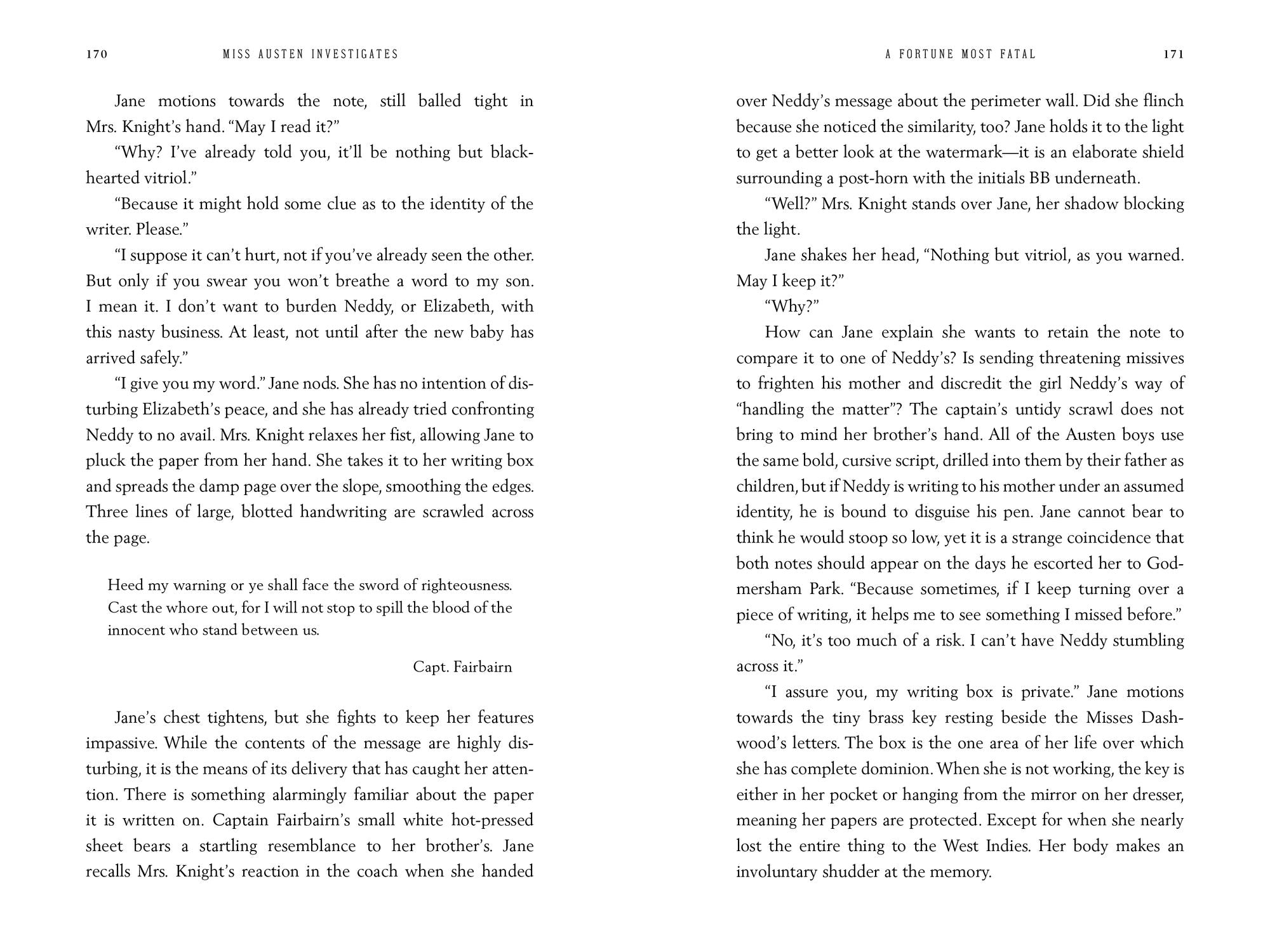 Miss Austen Investigates: A Fortune Most Fatal