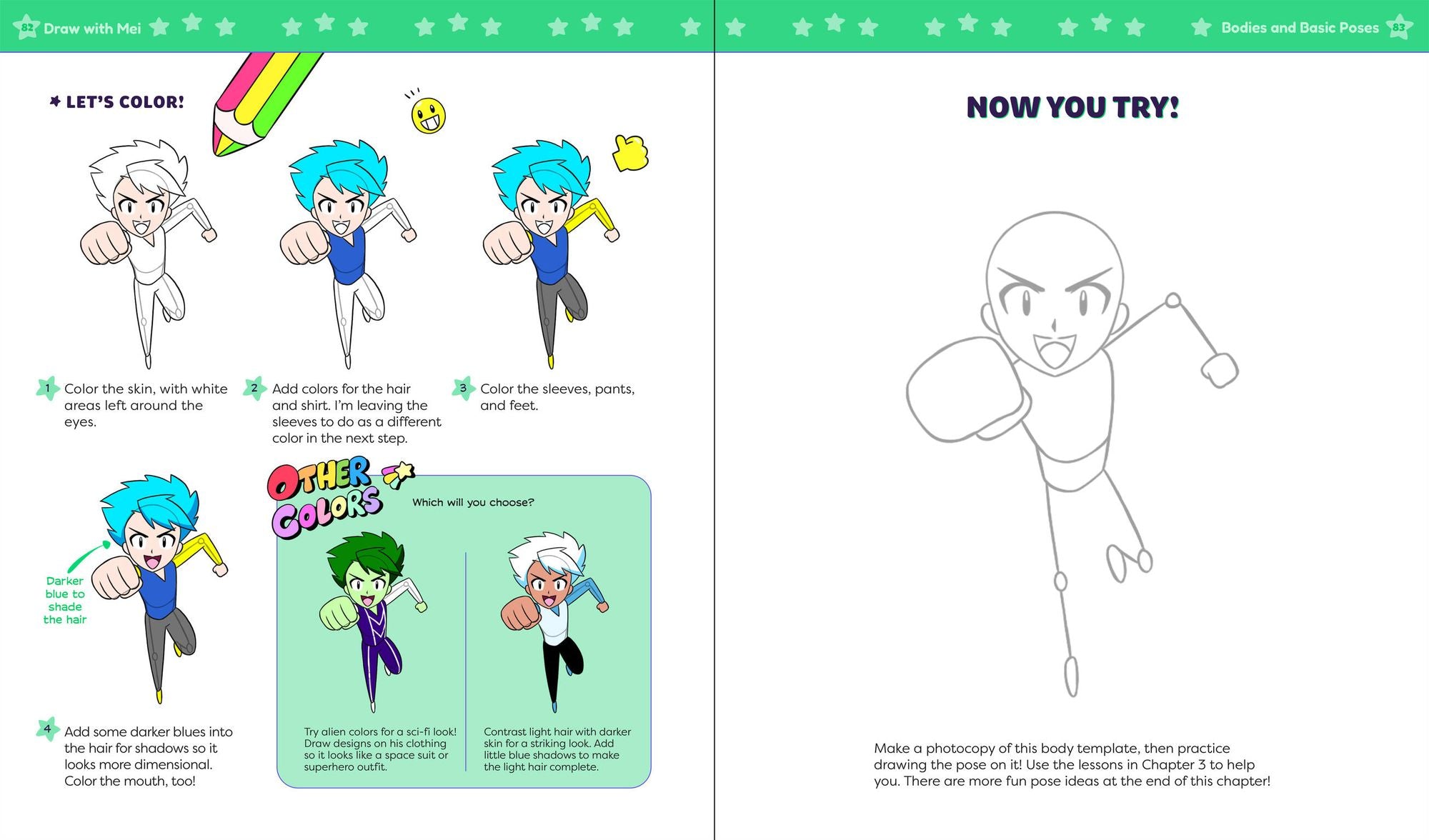Draw with Mei: How to Draw Anime Characters: With Quick and Easy Templates