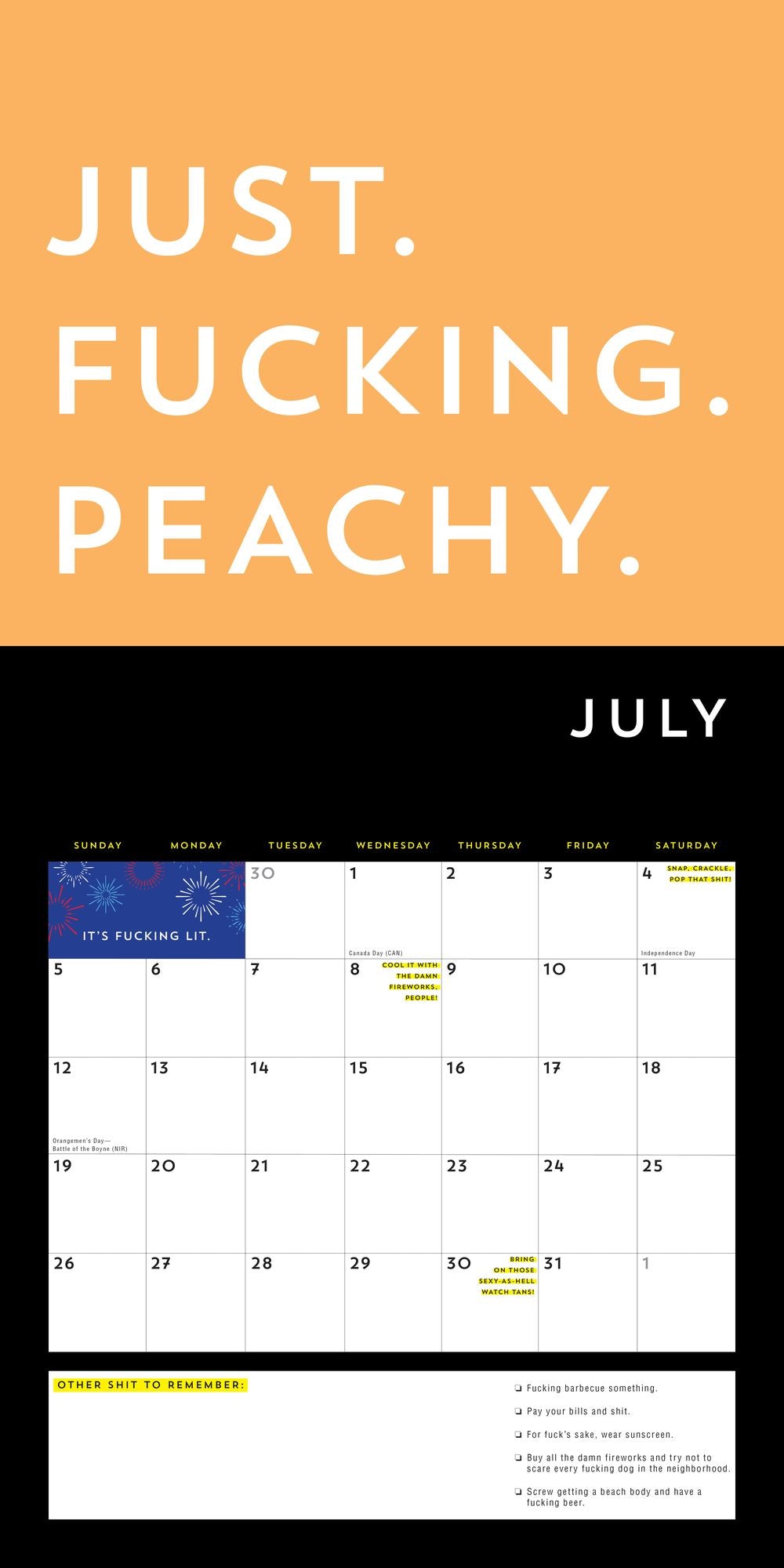 2026 F*cking Wall Calendar