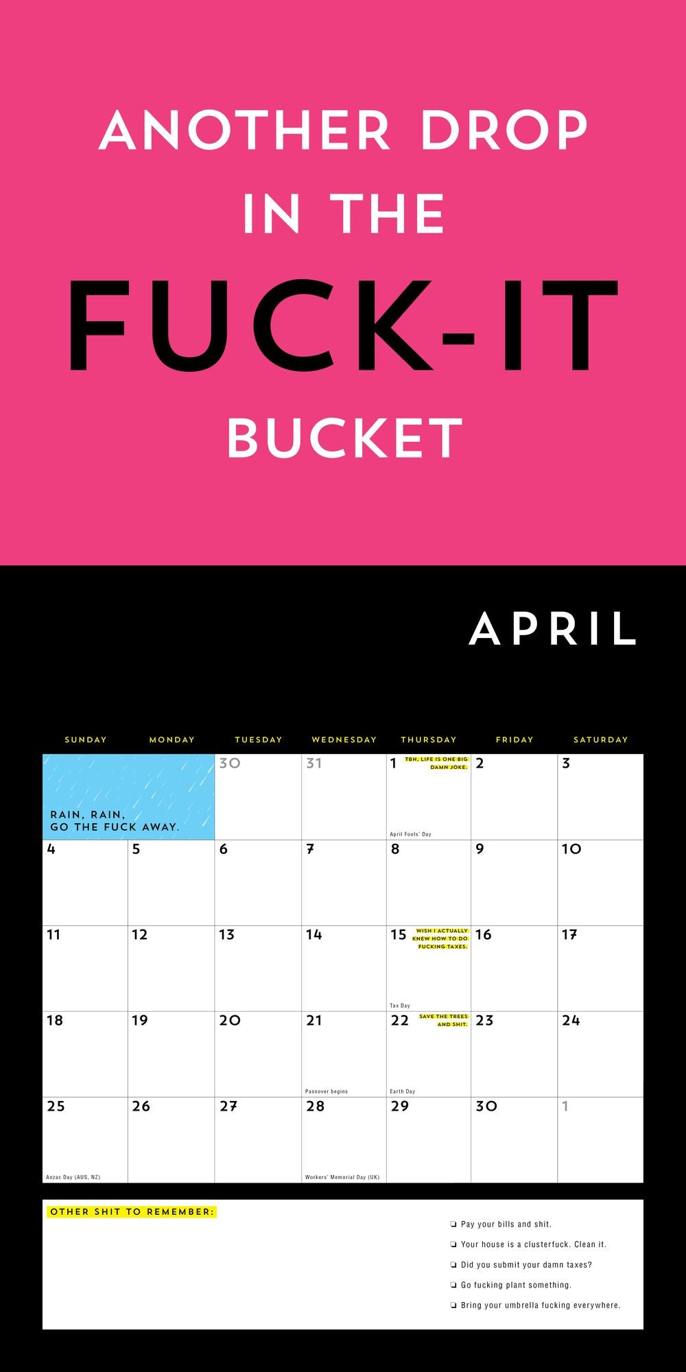 2027 F*cking Wall Calendar