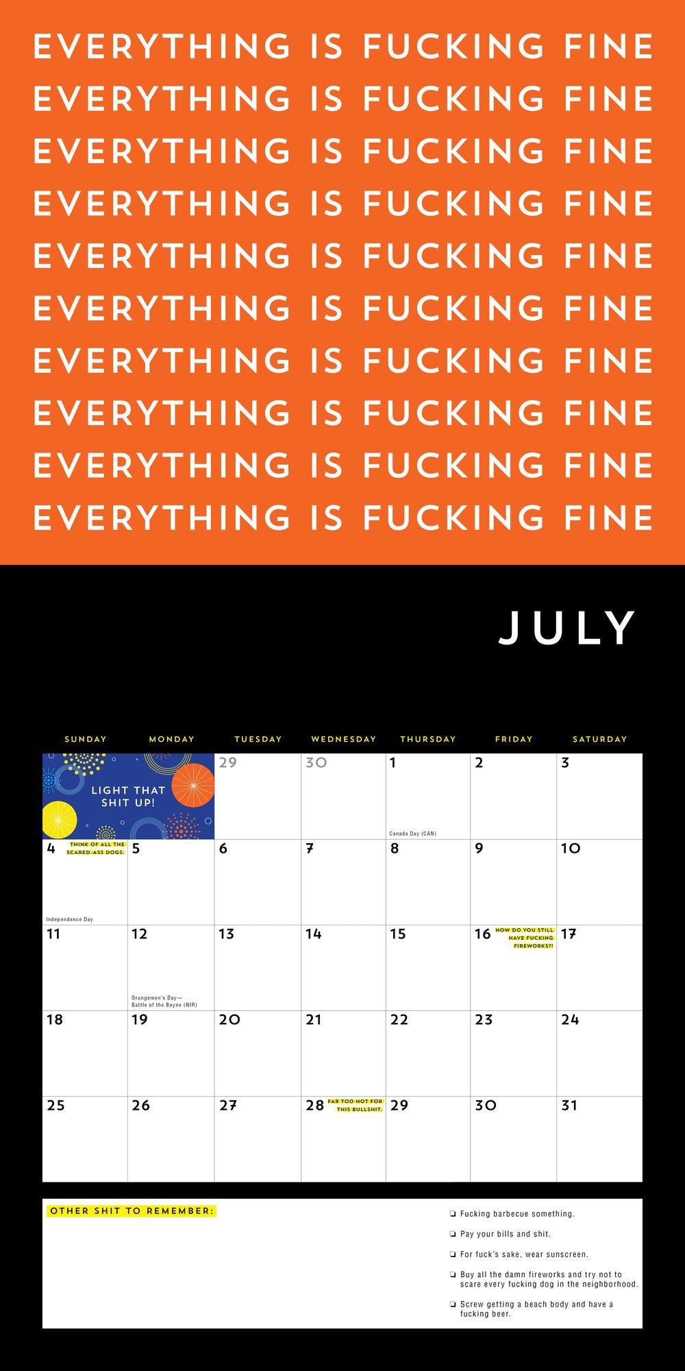 2027 F*cking Wall Calendar