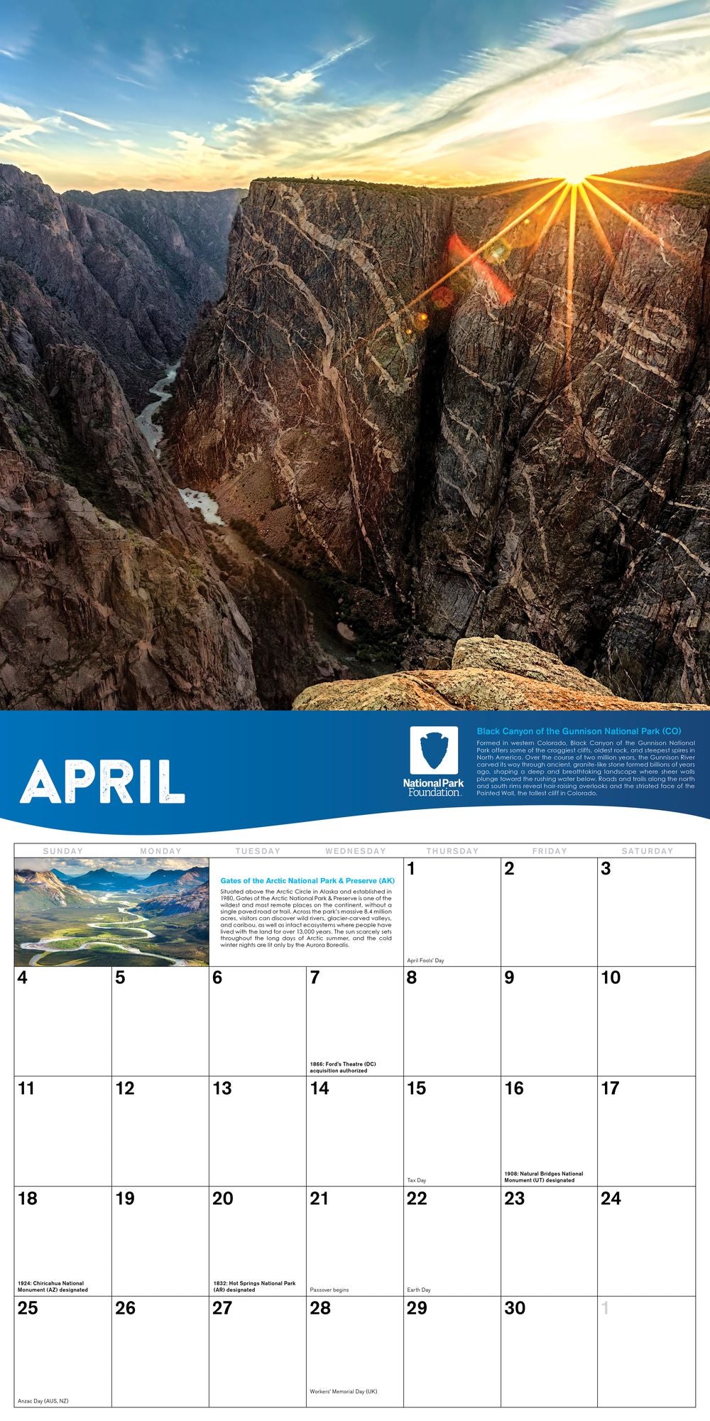 2027 National Park Foundation Wall Calendar