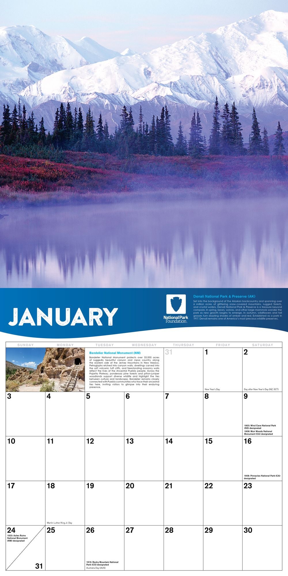 2027 National Park Foundation Wall Calendar