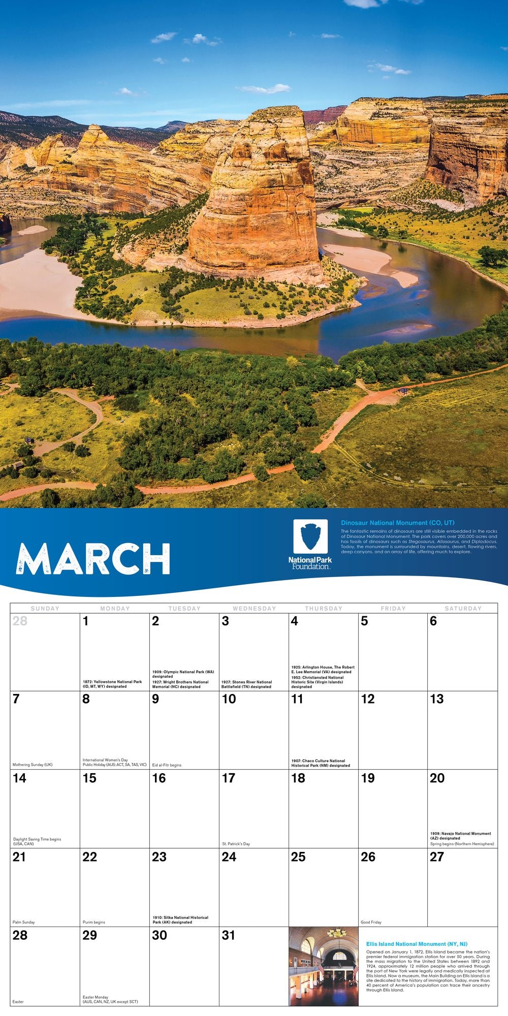 2027 National Park Foundation Wall Calendar
