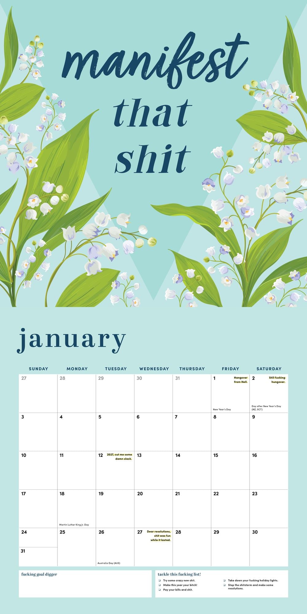 2027 She Believed She Could So She F*cking Did Wall Calendar
