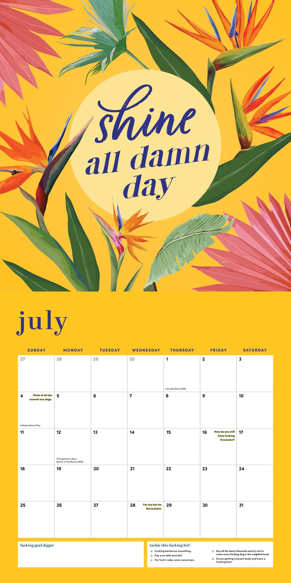 2027 She Believed She Could So She F*cking Did Wall Calendar
