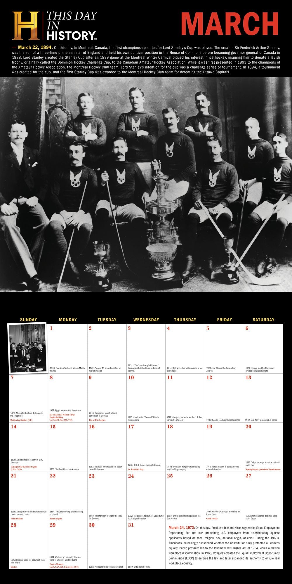 2027 History Channel This Day in History Wall Calendar
