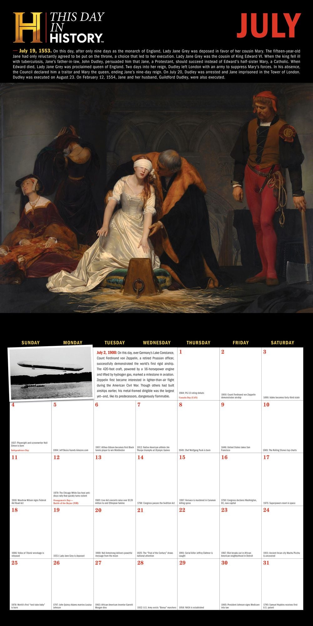 2027 History Channel This Day in History Wall Calendar