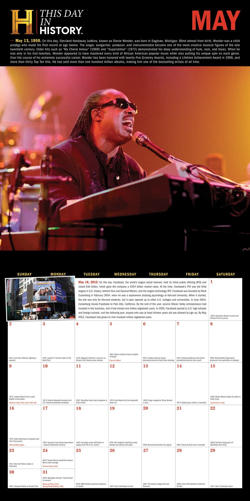 2027 History Channel This Day in History Wall Calendar