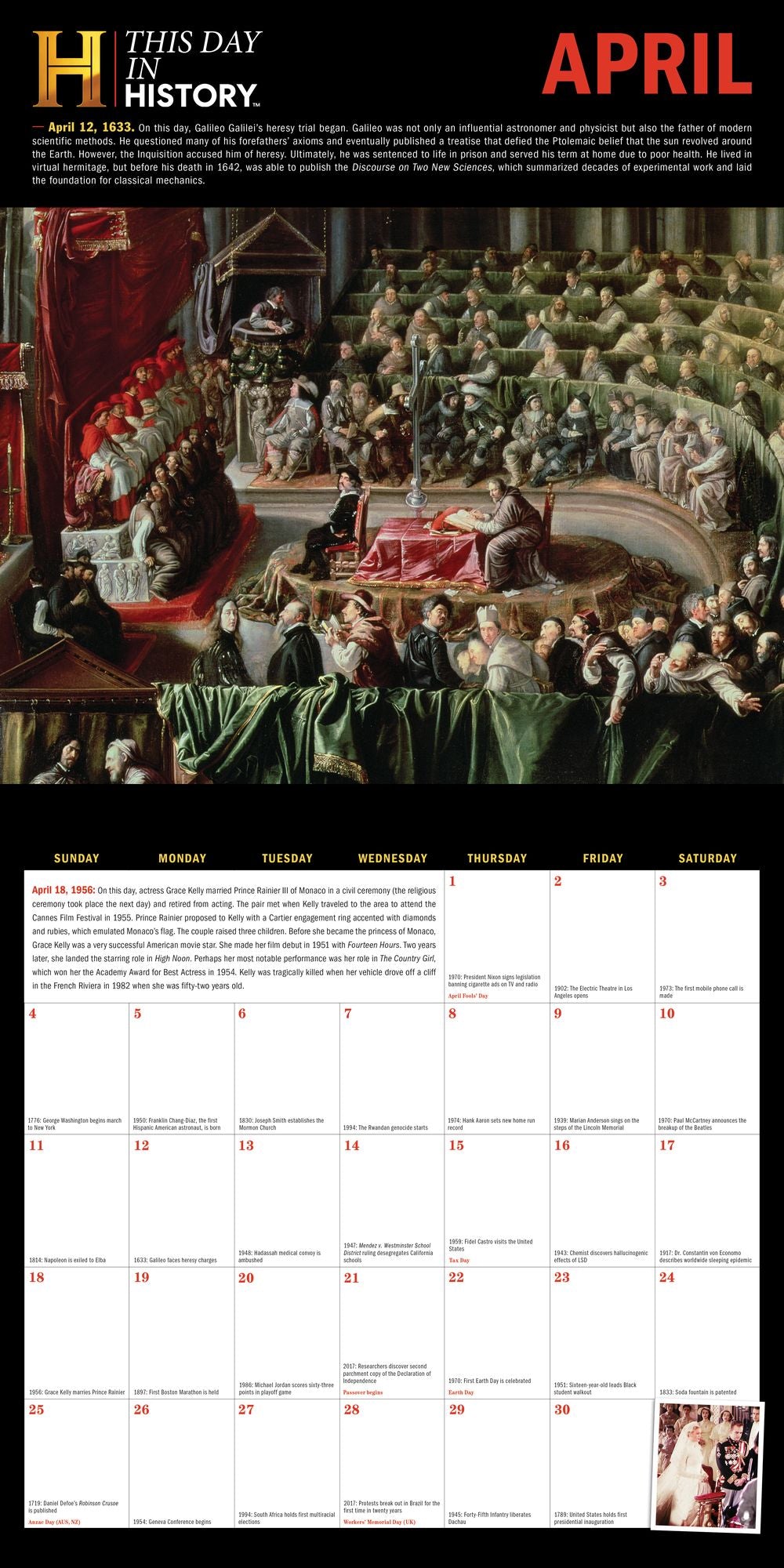 2027 History Channel This Day in History Wall Calendar