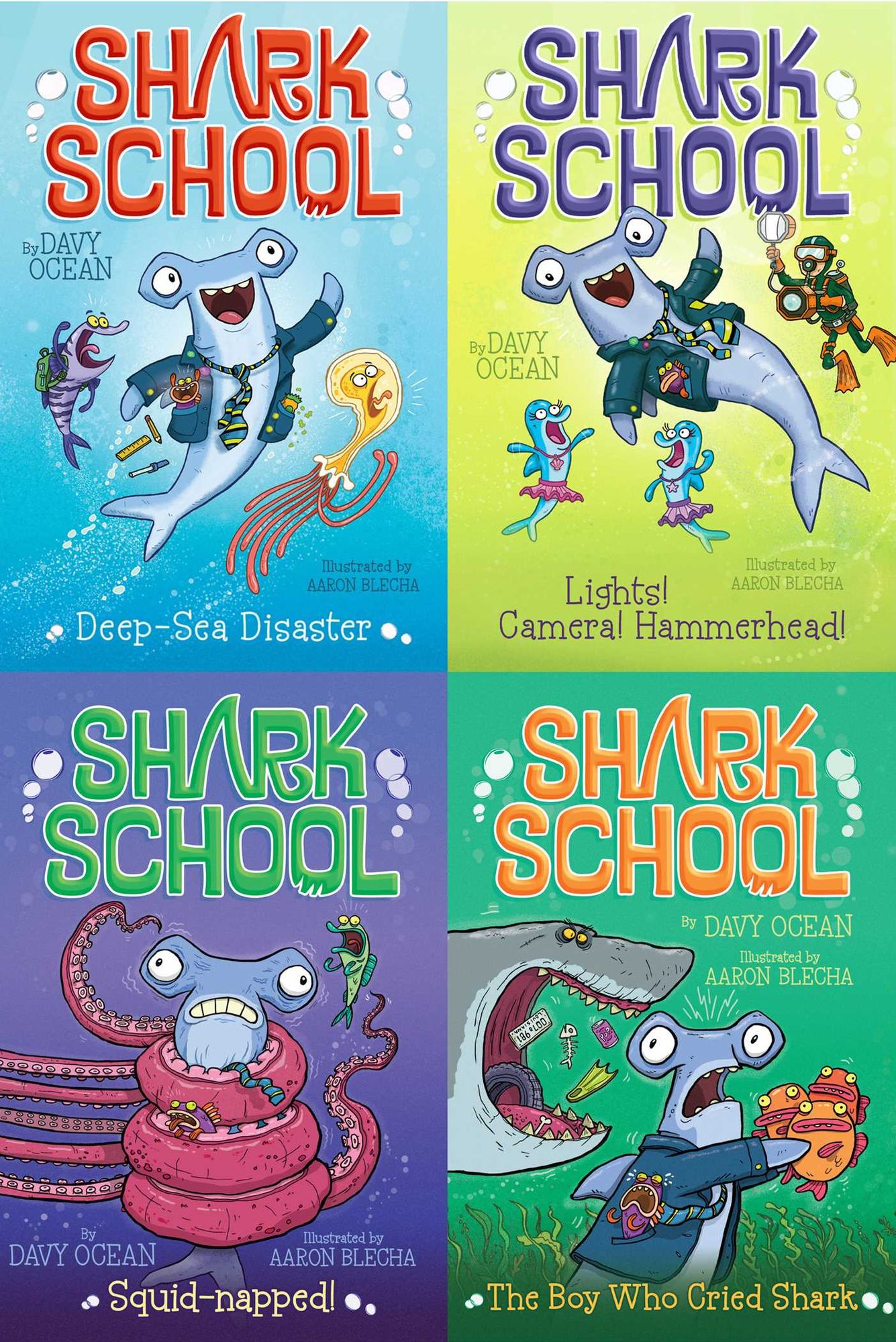Shark School Shark-tastic Collected Set: Deep-Sea Disaster; Lights! Camera! Hammerhead!; Squid-napped!; The Boy Who Cried Shark