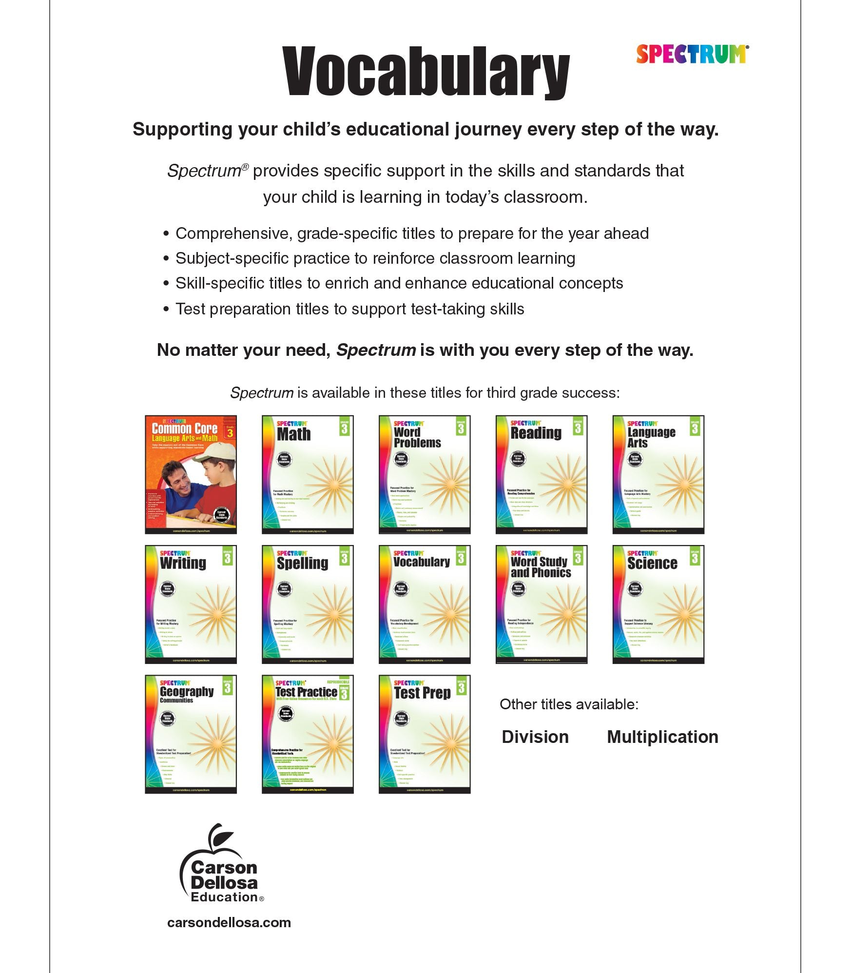 Spectrum Vocabulary, Grade 3