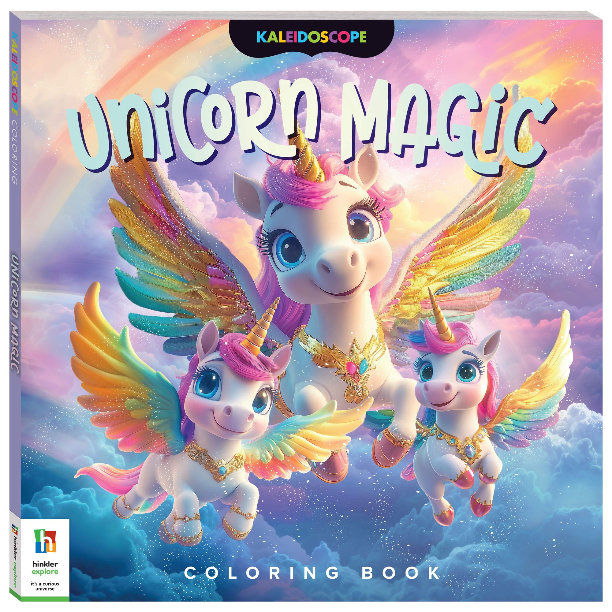 Kaleidoscope Coloring Book Unicorn Magic