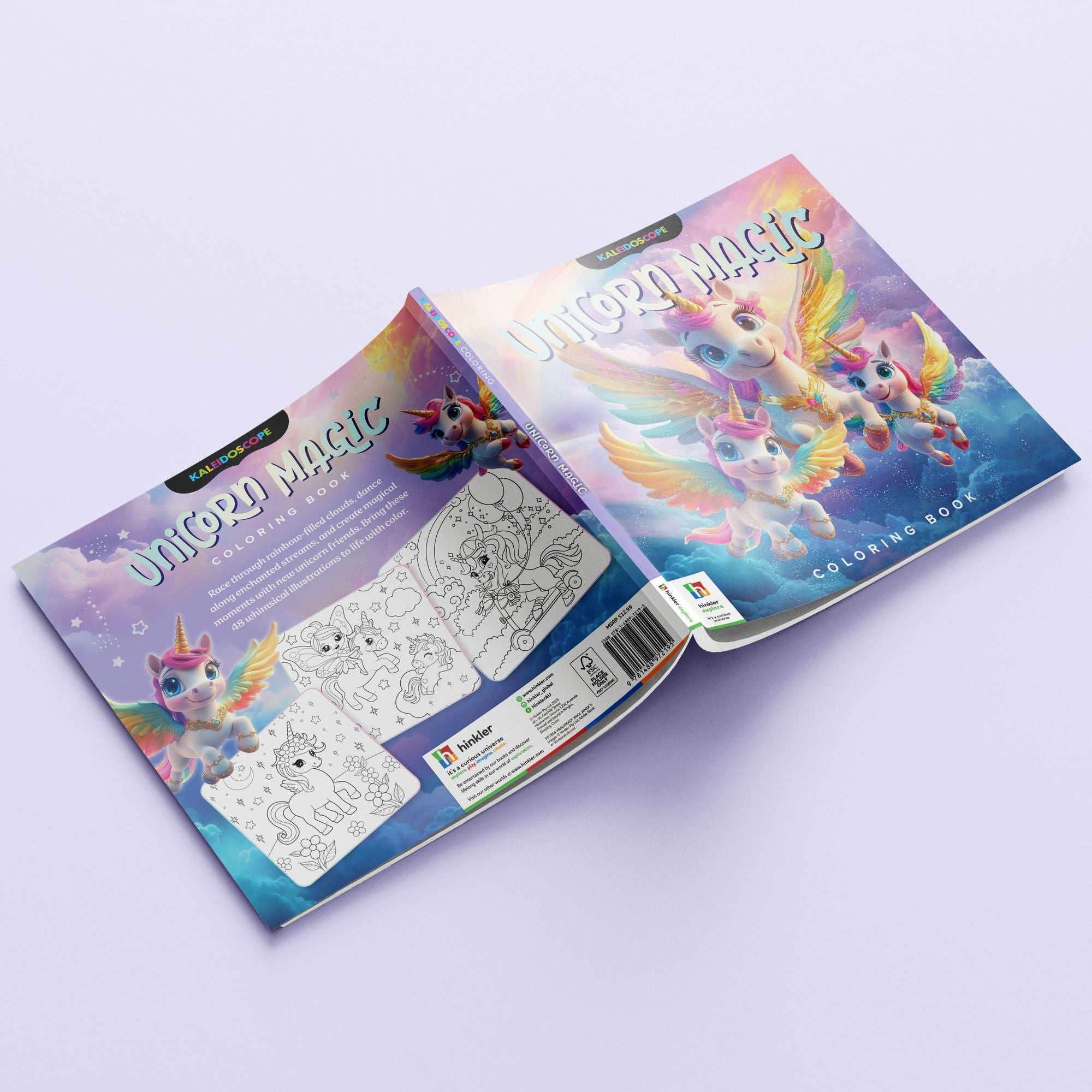 Kaleidoscope Coloring Book Unicorn Magic