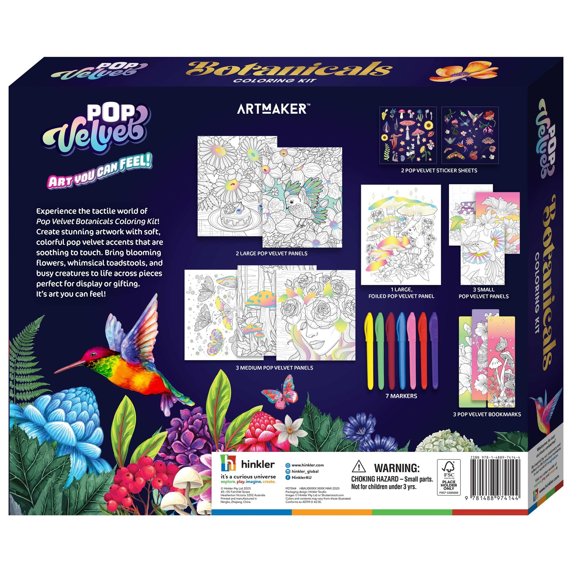 Pop Velvet Botanicals Coloring Kit