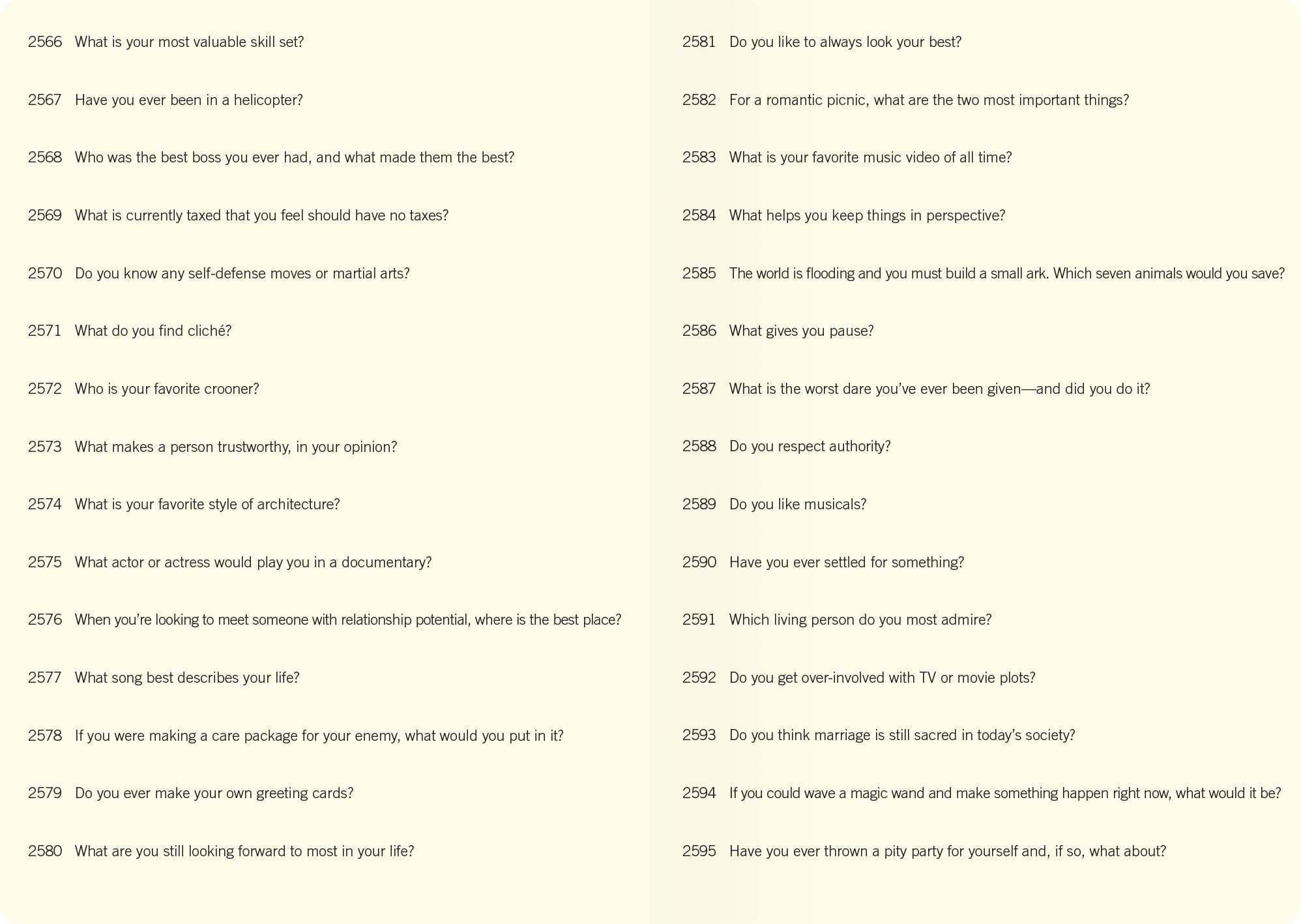 3000 Questions About Me