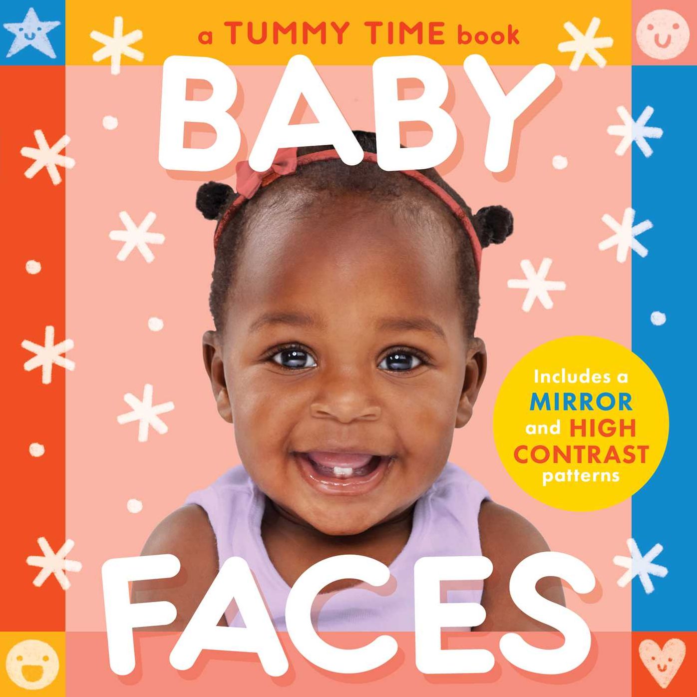 Baby Faces (A Tummy Time, High Contrast, Accordion Board Book with Mirror for infants)