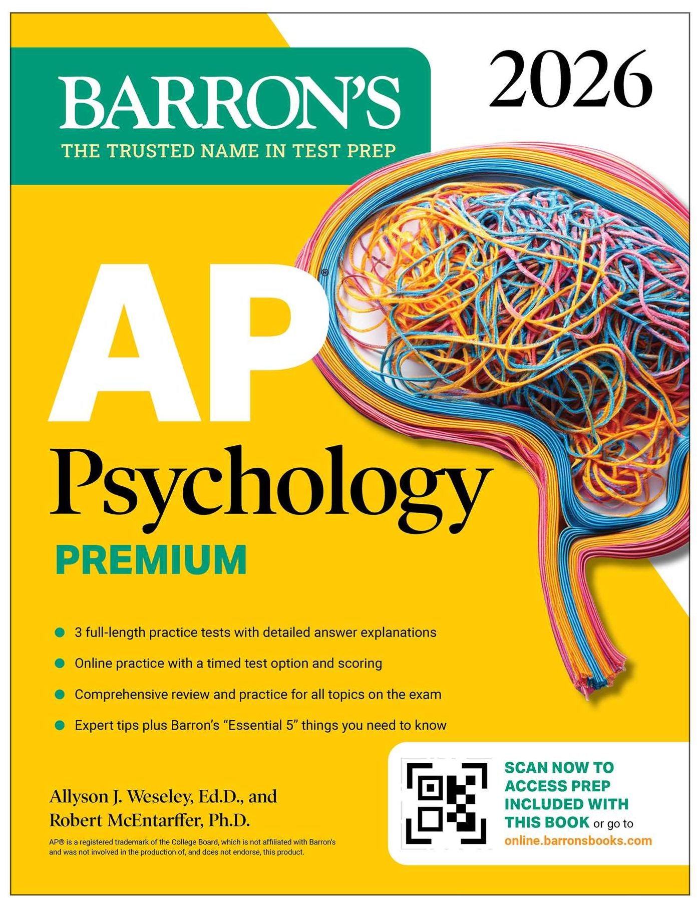 AP Psychology Premium, 2026: Prep Book with 3 Practice Tests + Comprehensive Review + Online Practice