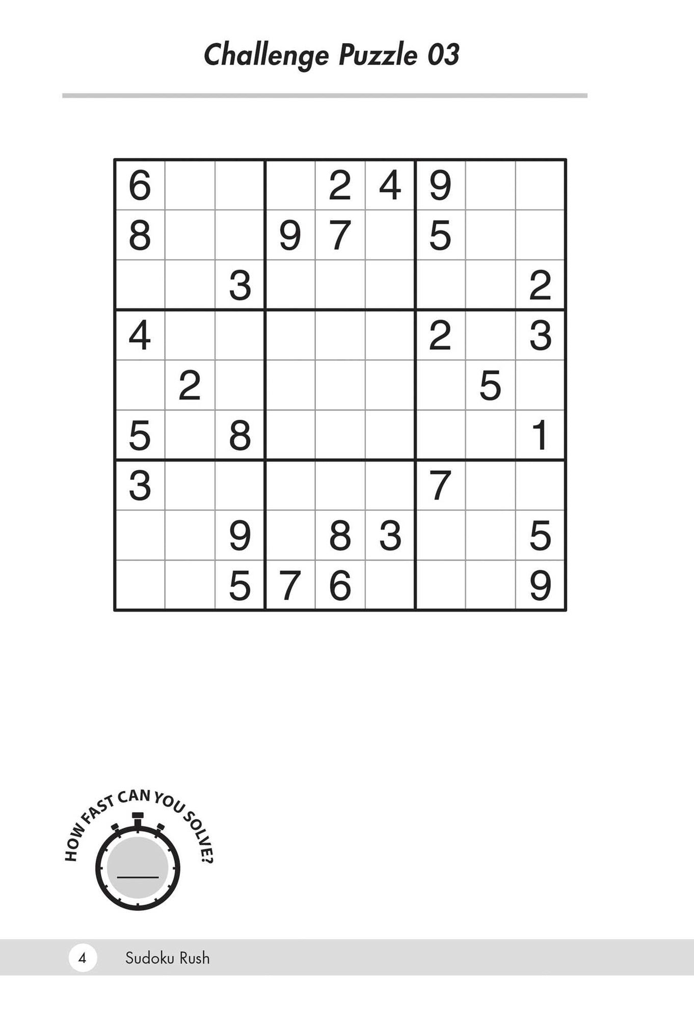 Sudoku Rush: Test Your Skills and Beat the Clock with 175+ Easy to Hard Challenges